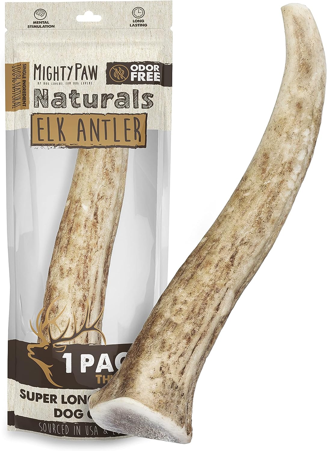 Mighty Paw Elk Antlers for Power Chewers