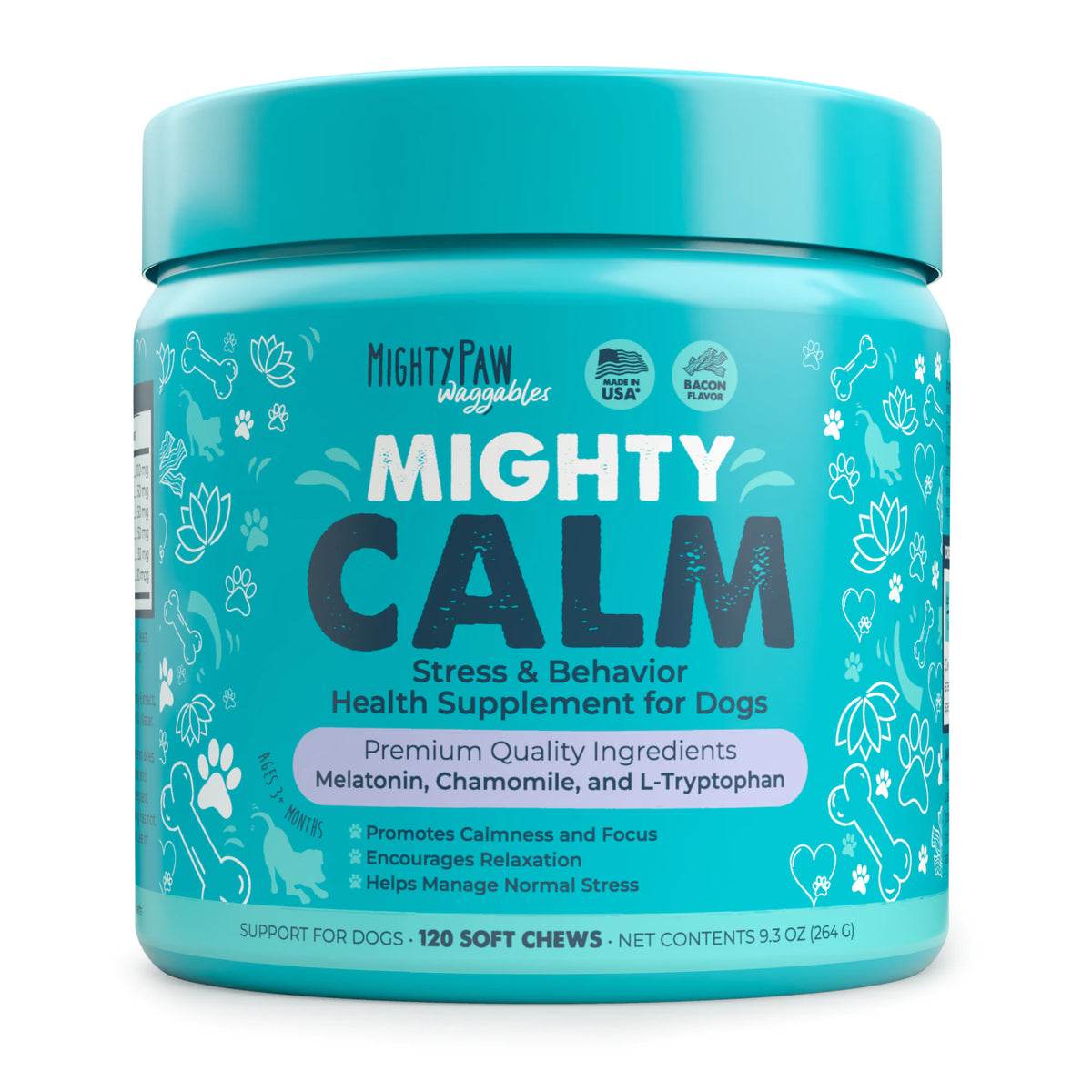 Mighty Calm: Stress and Behavior Supplement for Dogs
