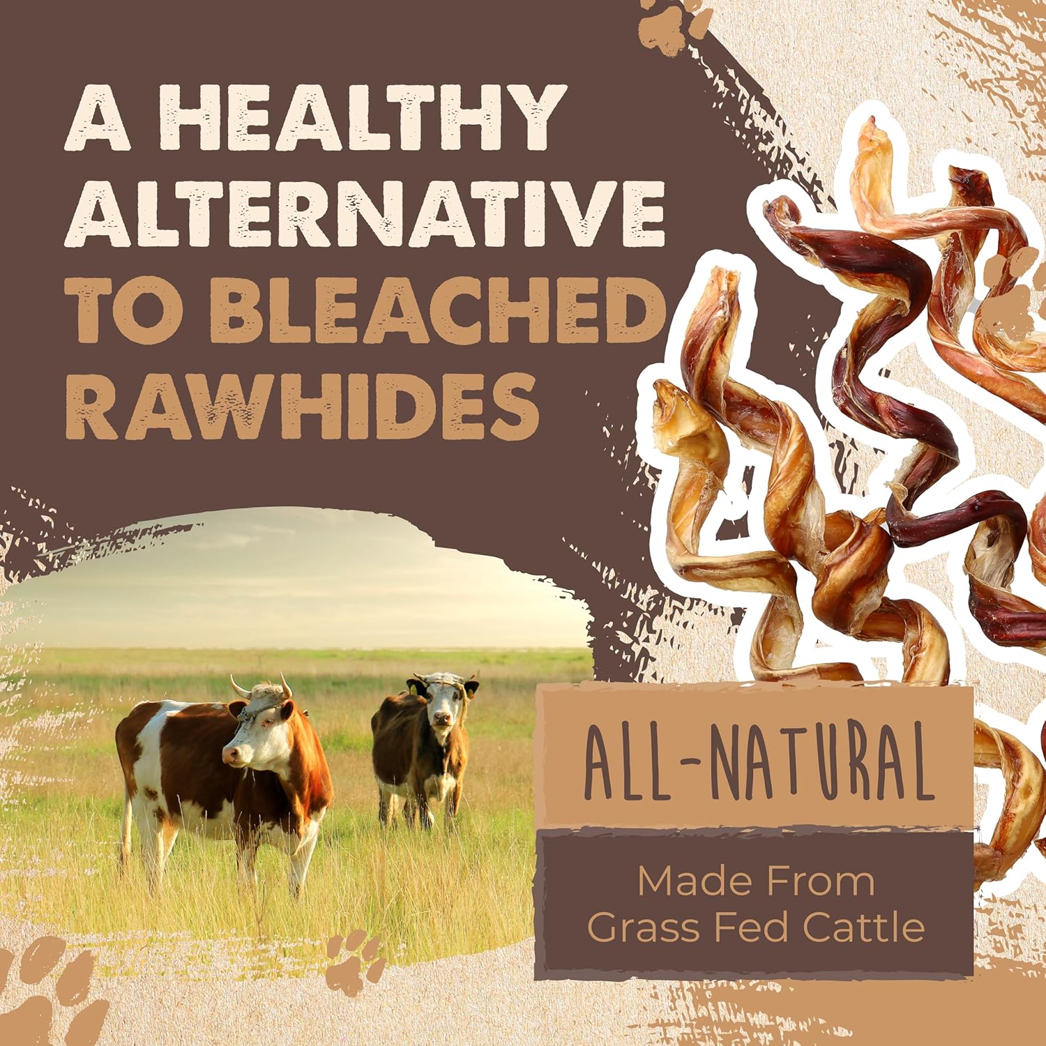 All-Natural Bully Stick Curls