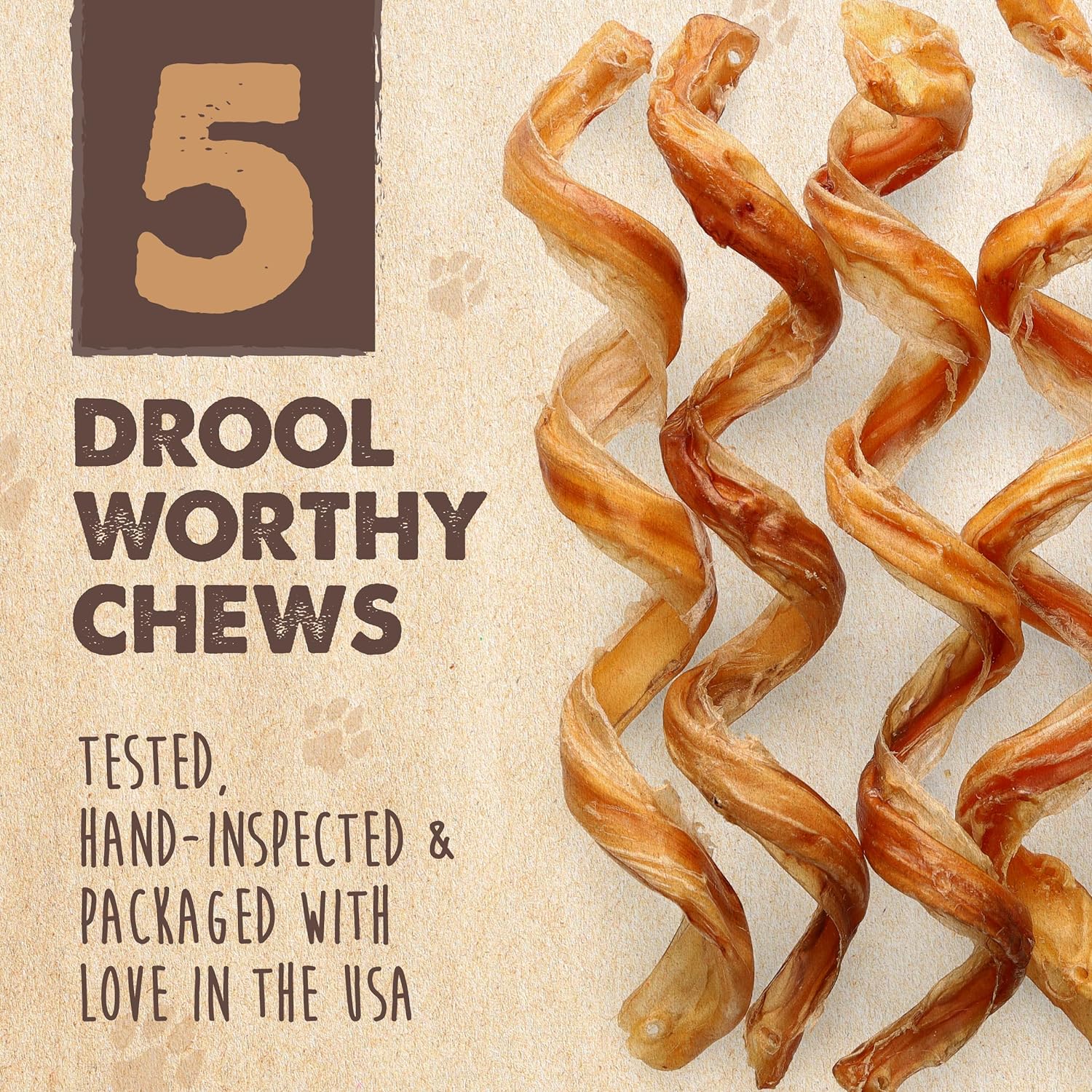 All-Natural Bully Stick Curls