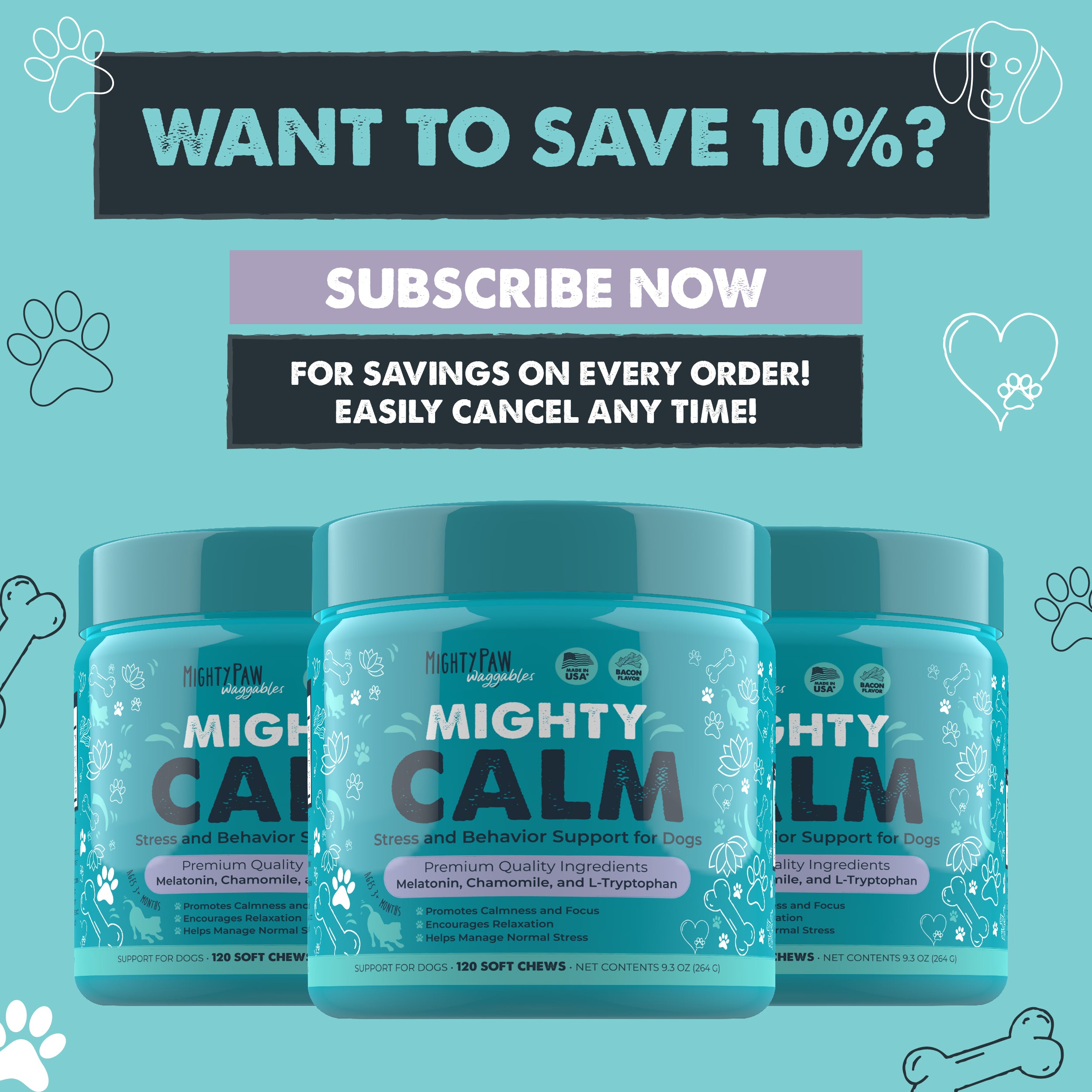 Mighty Calm Chews for Dogs | Calming and Behavior Support
