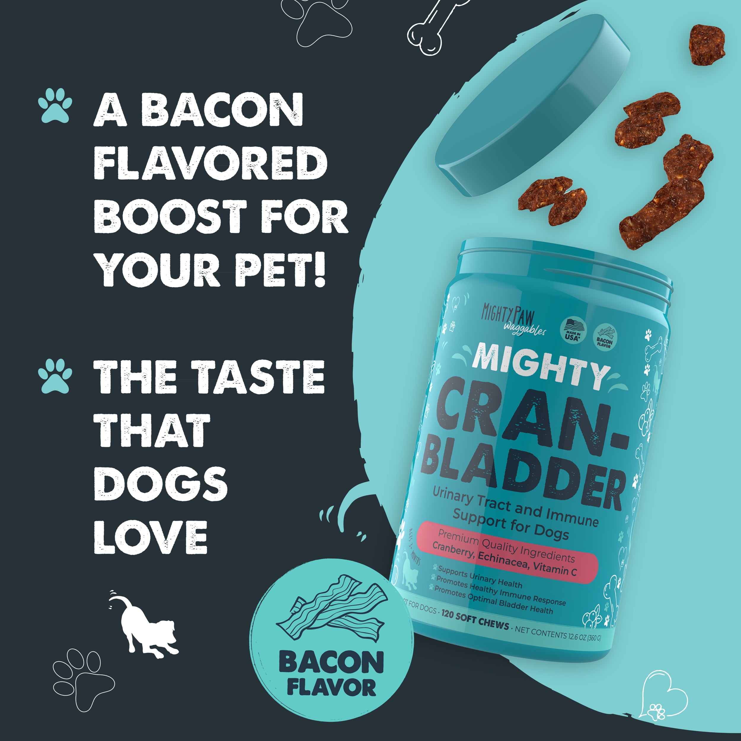 Mighty Cran-Bladder: Urinary Tract & Immune Support Supplement