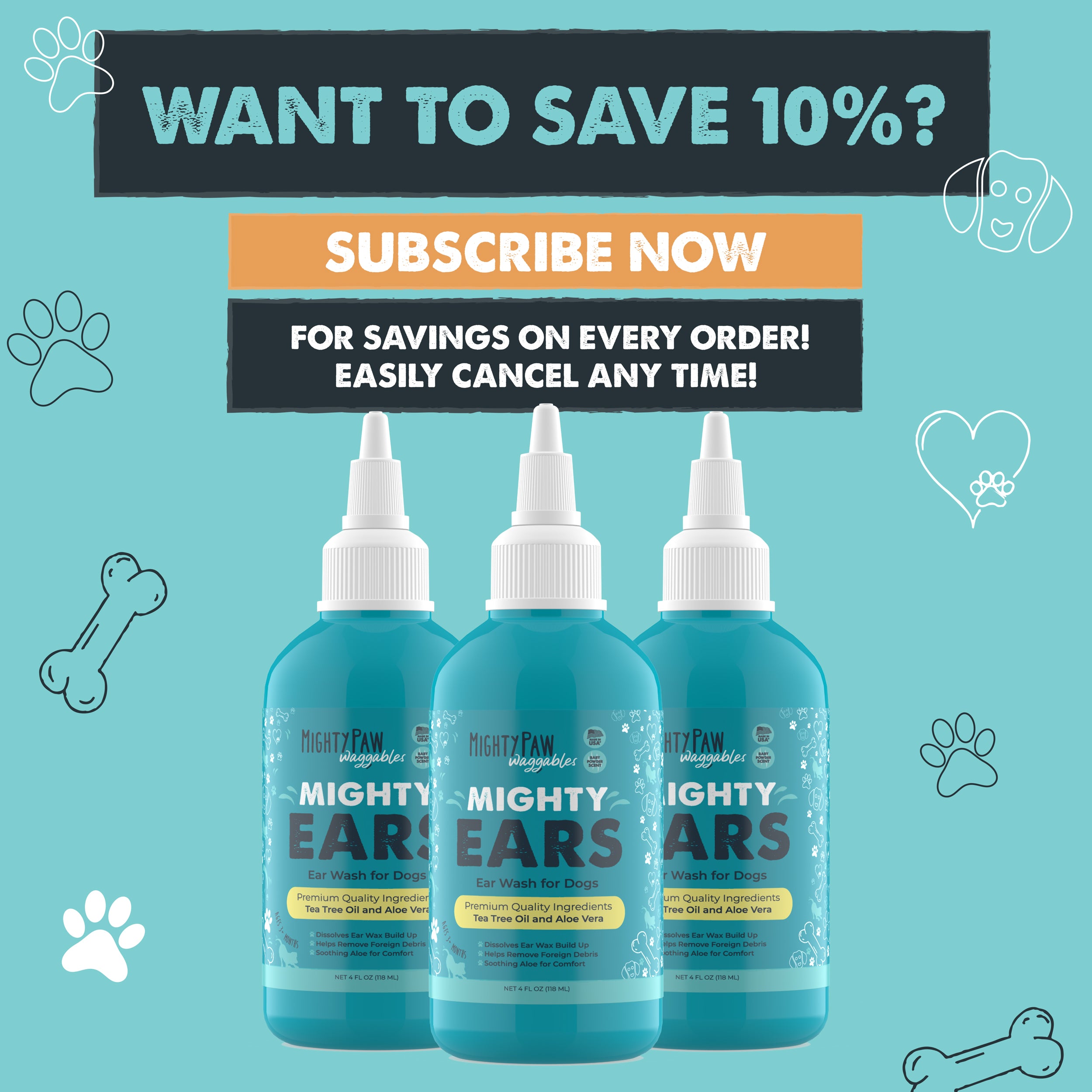 Mighty Ears Ear Wash for Dogs