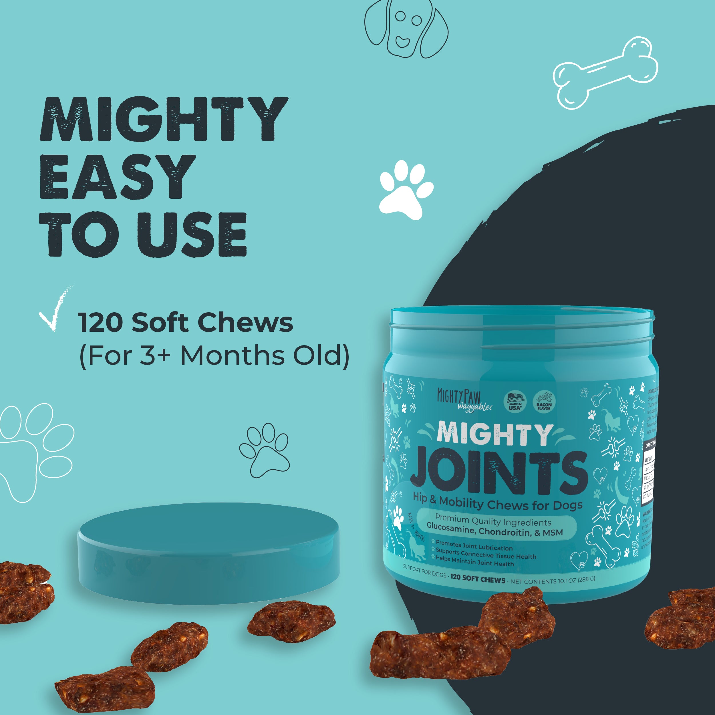 Mighty Joints Chews for Dogs | Hip and Joint Support