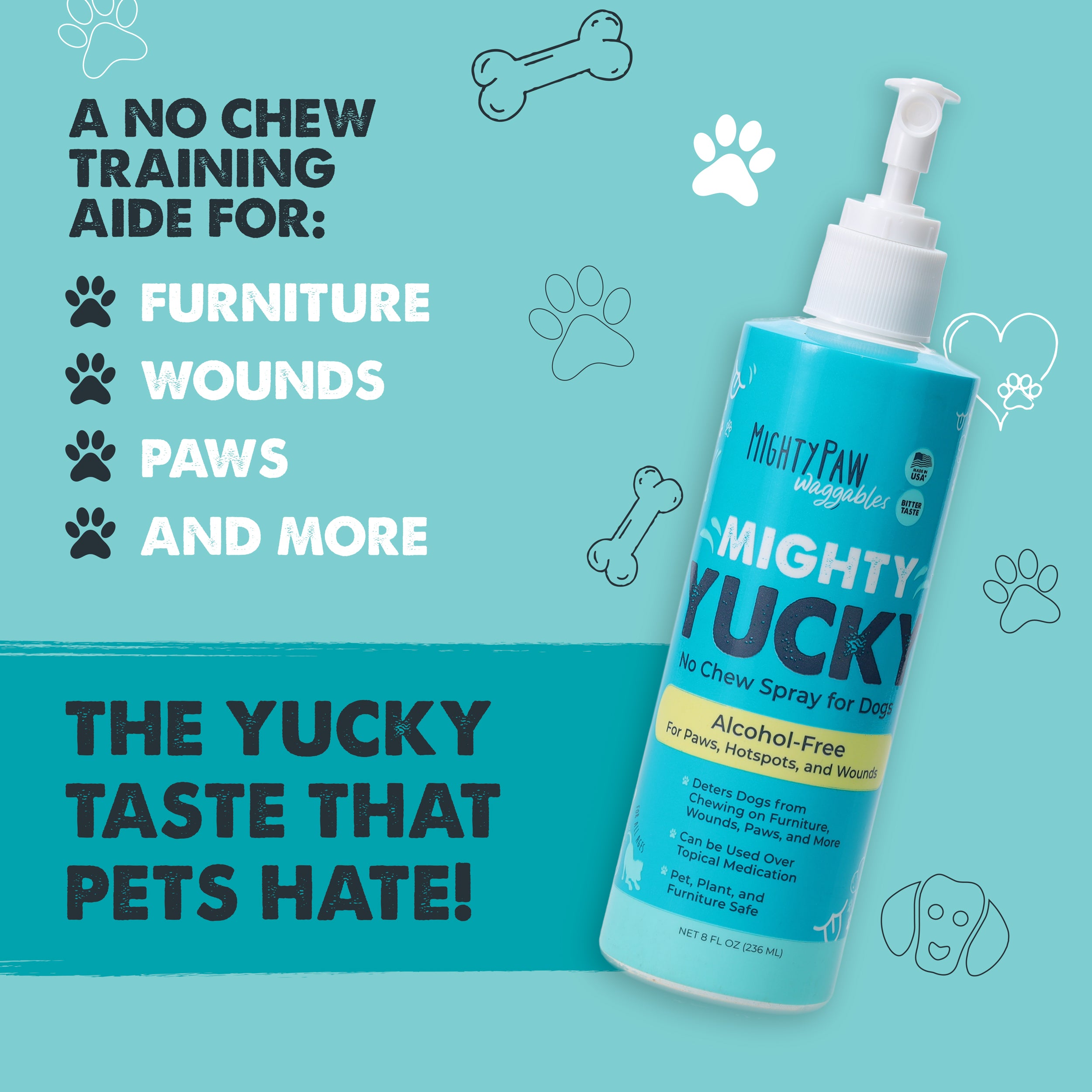 Mighty Yucky Bitter No Chew Pet Spray