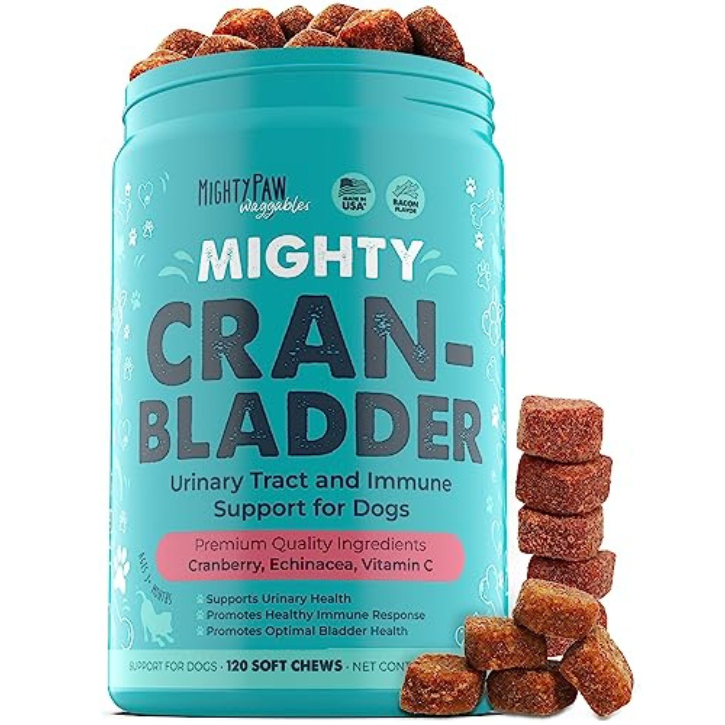 Mighty Paw Cran-Bladder Chews: Urinary Health Support for Dogs