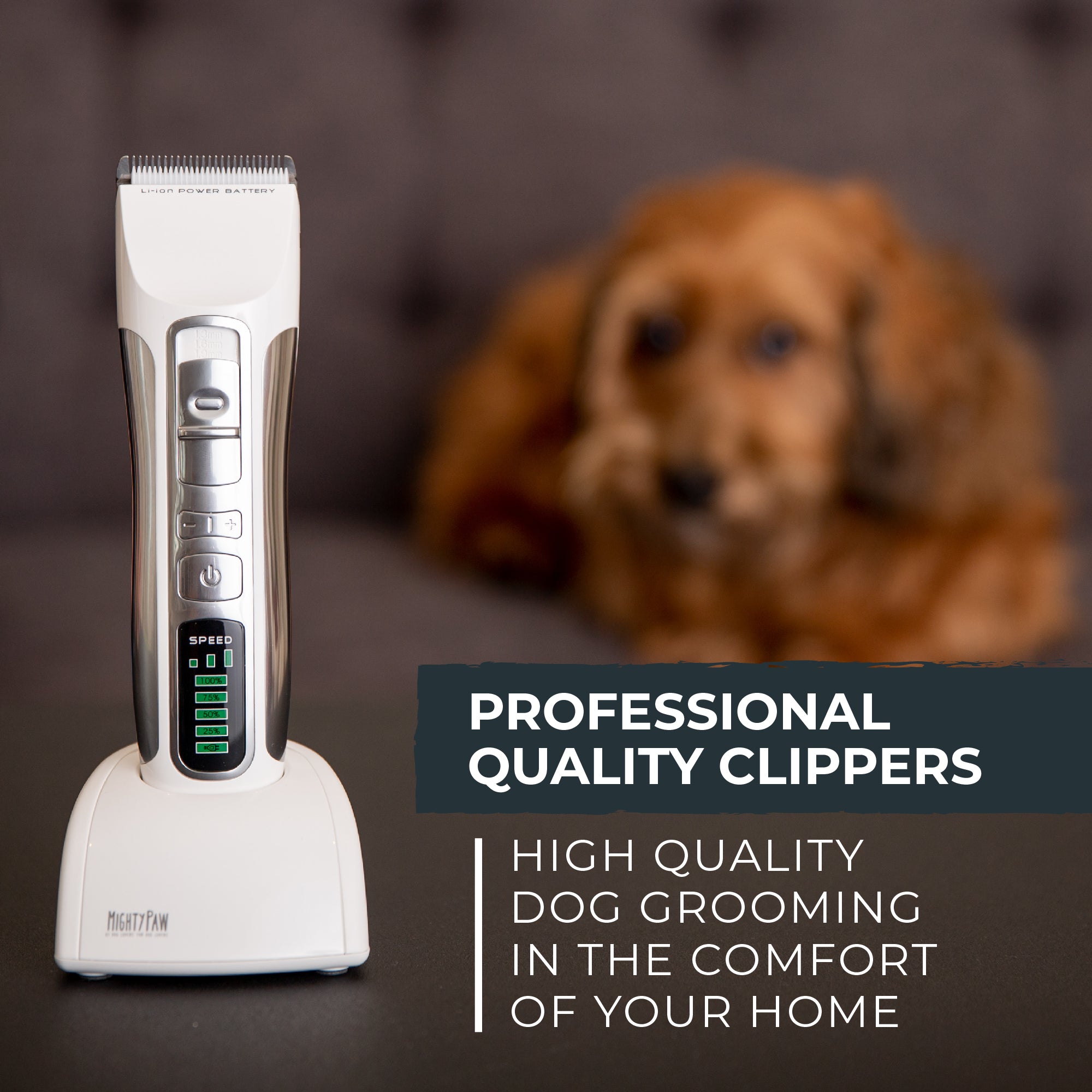Mighty Paw Professional Cordless Dog Grooming Clippers