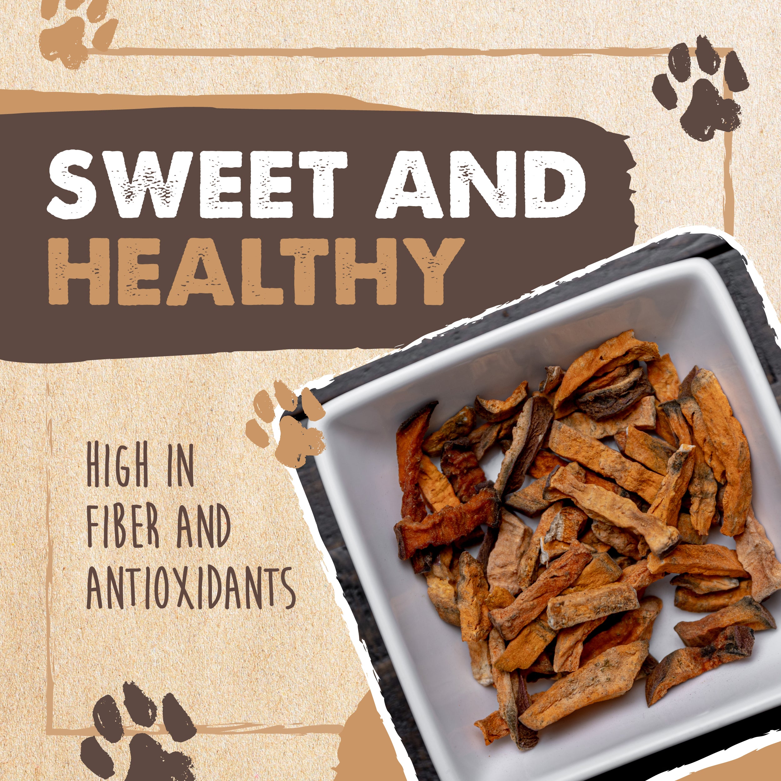 Grain-Free Sweet Potato Dog Treats for Training (Fries and Slices Combo) - 14 oz