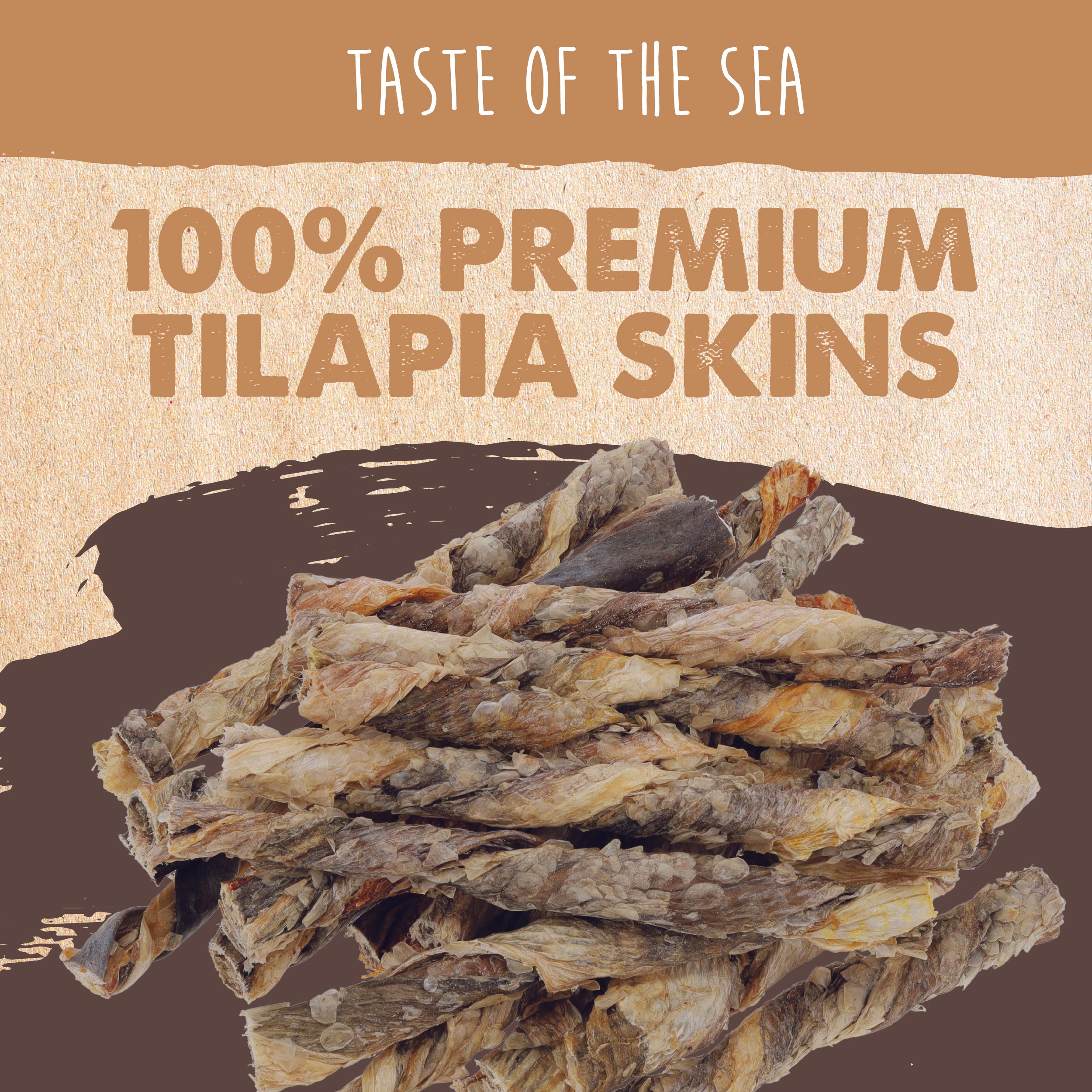 Natural Tilapia Skin Twists for Dogs