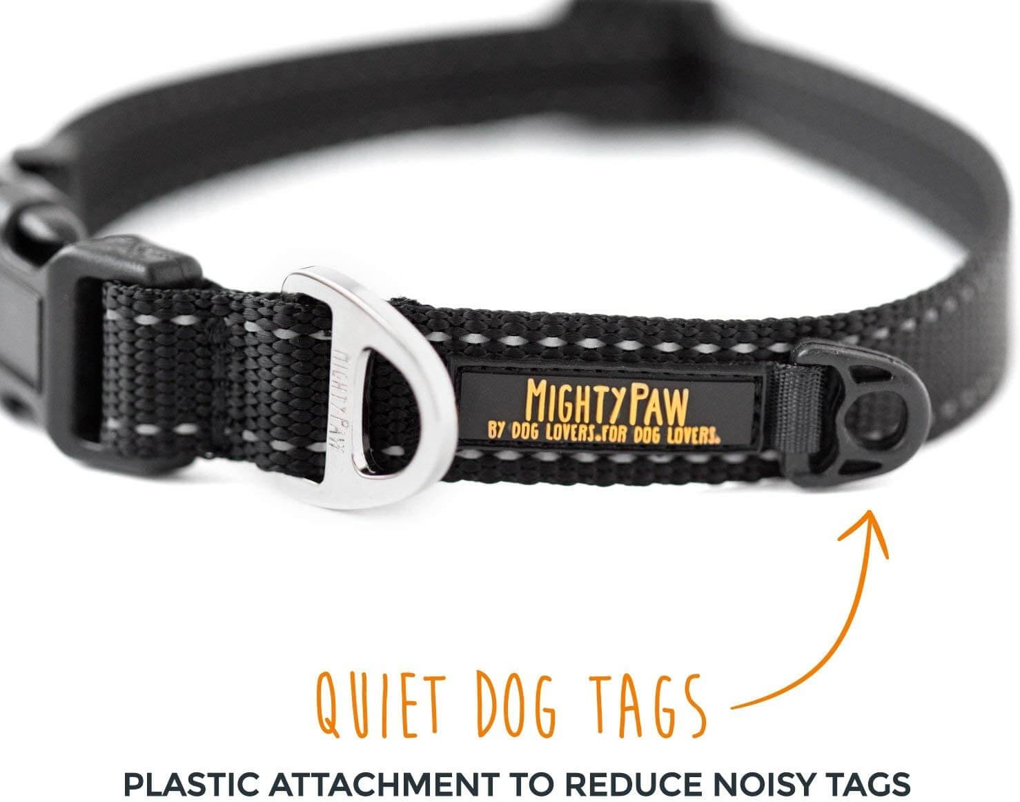 Mighty Paw Reflective Nylon Dog Collar for Safety