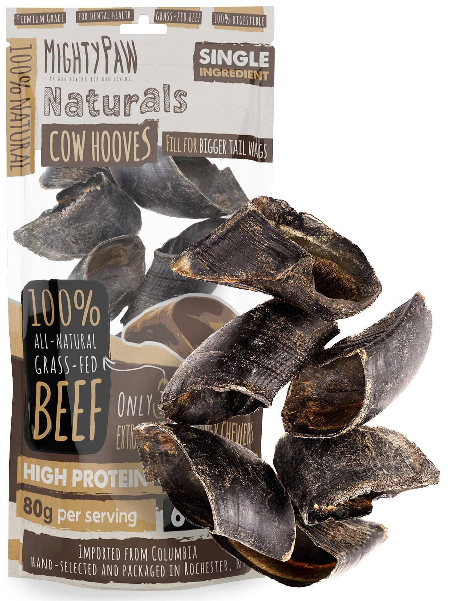 Cow Hooves (6 Pack) - All-Natural, Fully Digestible Chews for Dogs