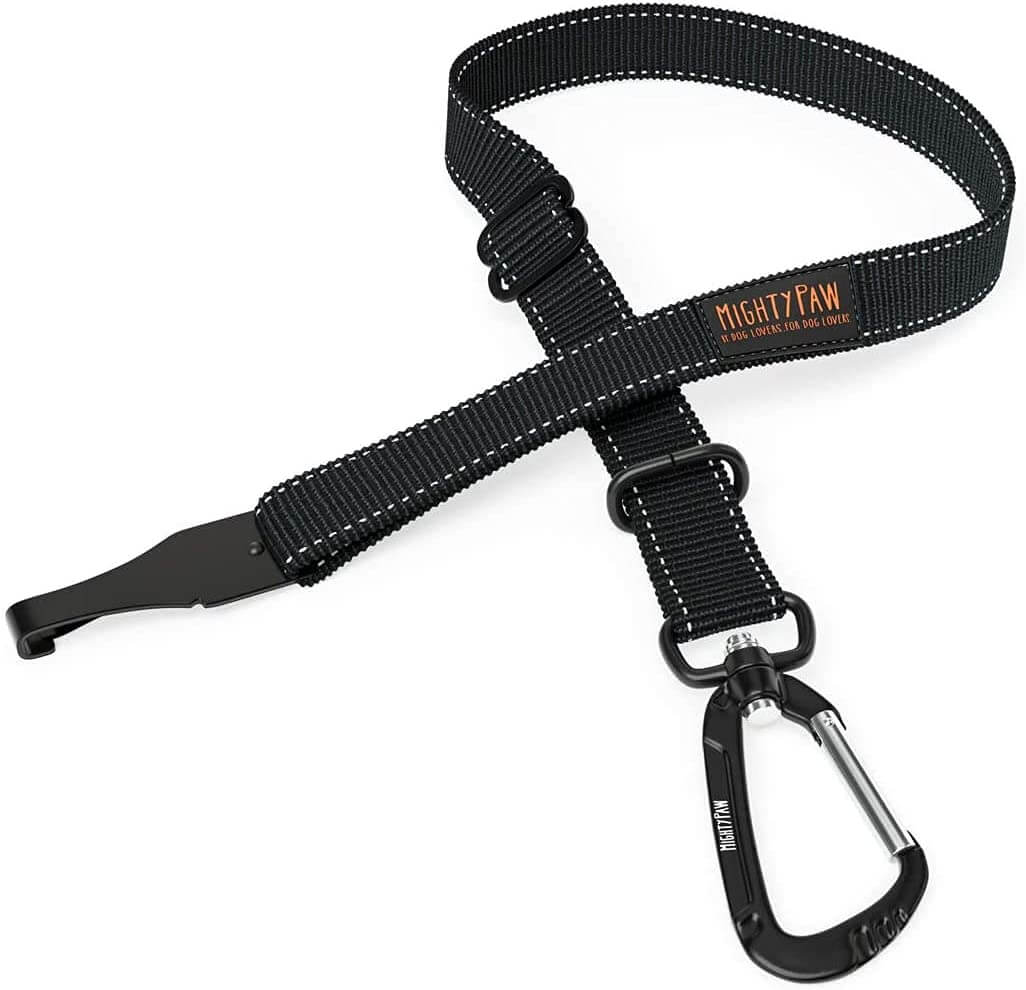 Dog Car Seat Belt Leash – Adjustable Safety Harness With Elastic + Free Pet Bowl