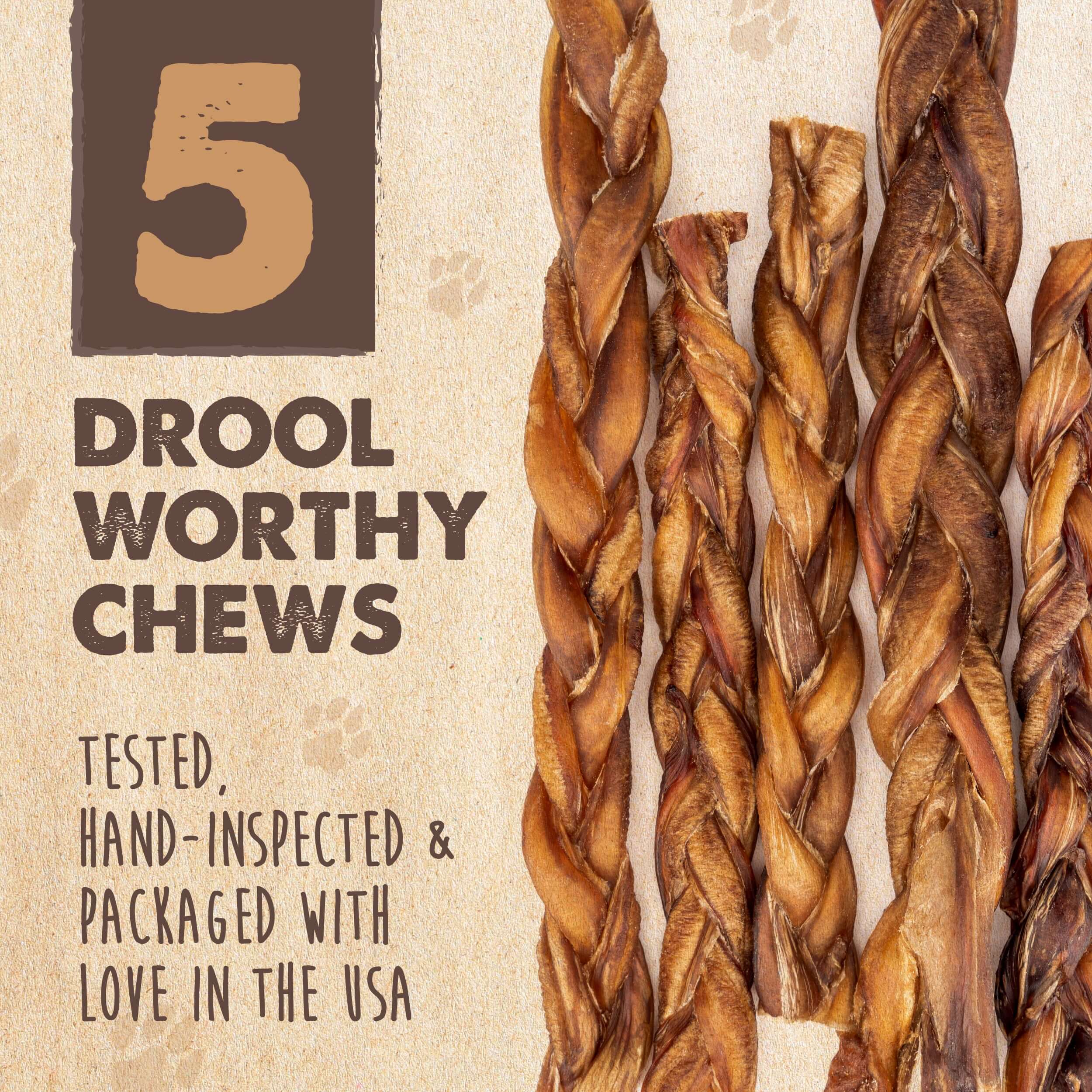 All-Natural Braided Bully Sticks