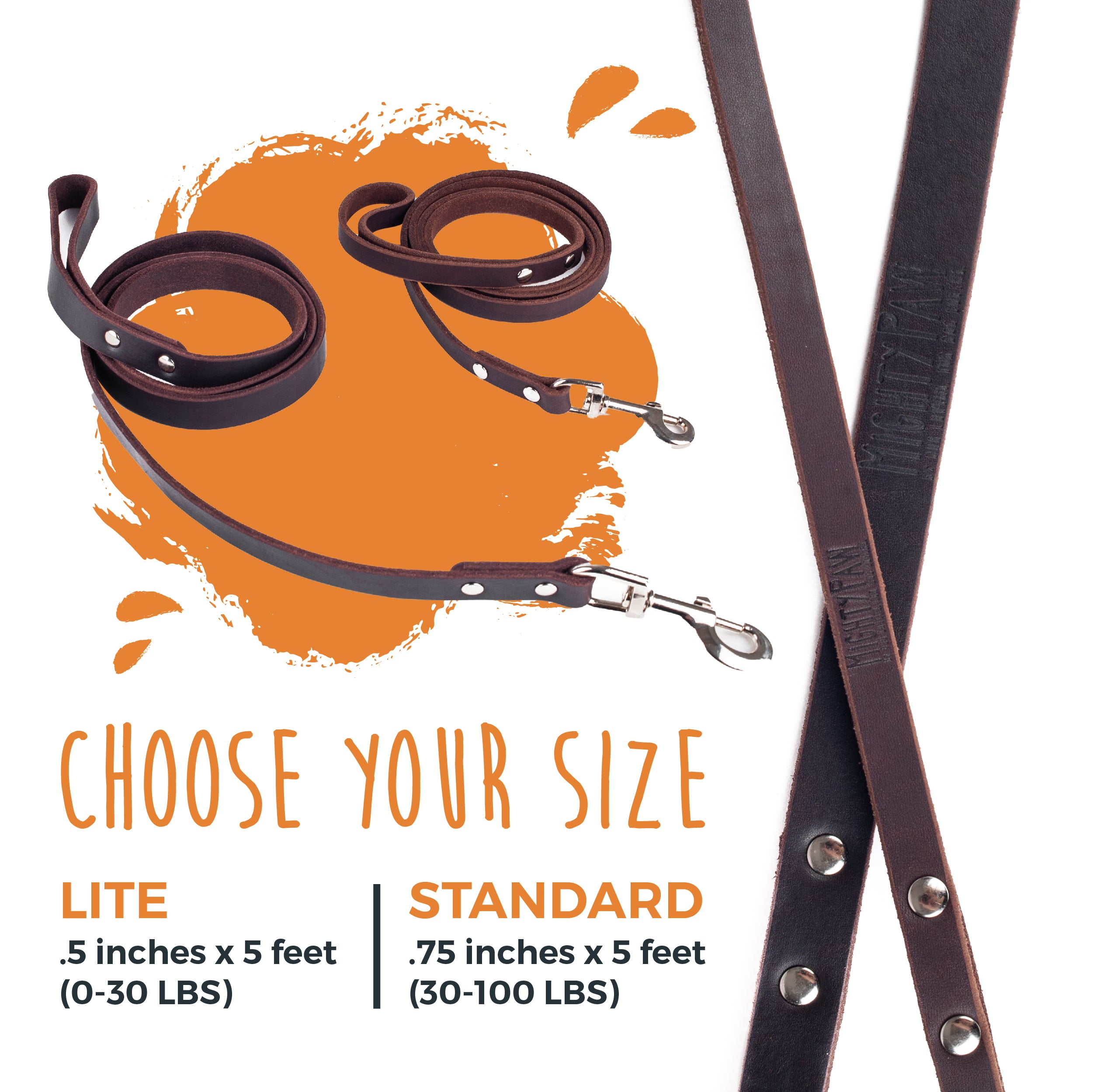 Distressed Leather Leash