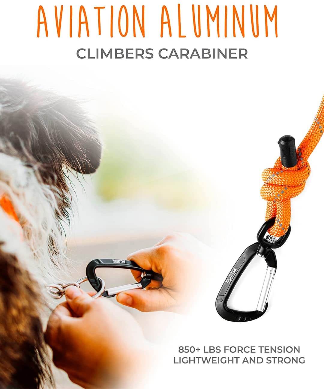Durable Climber’s Rope Dog Leash by Mighty Paw