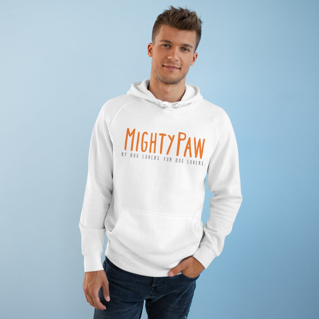 Mighty Paw Dog Lover Hoodie (Unisex, White)