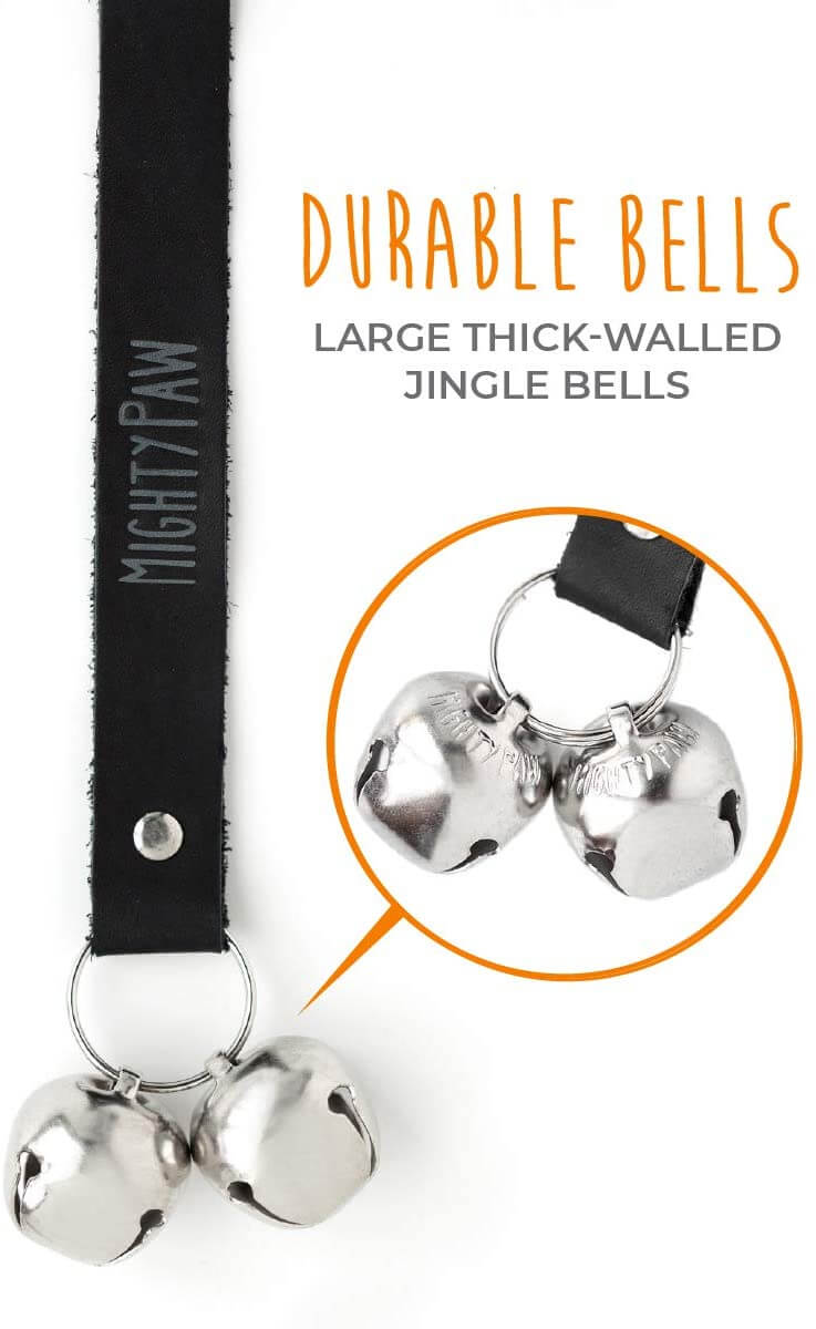 Mighty Paw Leather Tinkle Bells for Dog Training