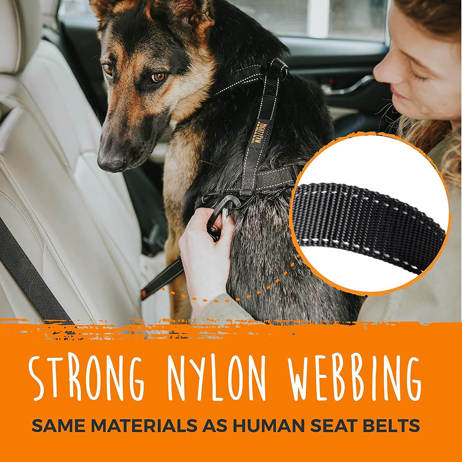Dog Car Safety Belt - All-Metal Latch Hook for Secure Travel