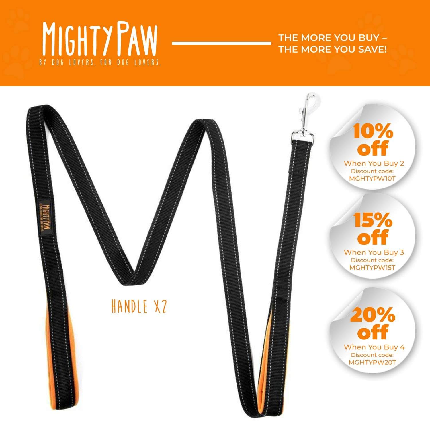 6-Foot Dual Handle Leash