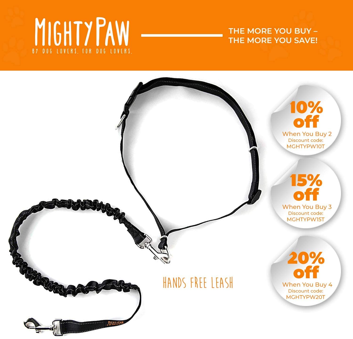 Hands-Free Bungee Leash Set