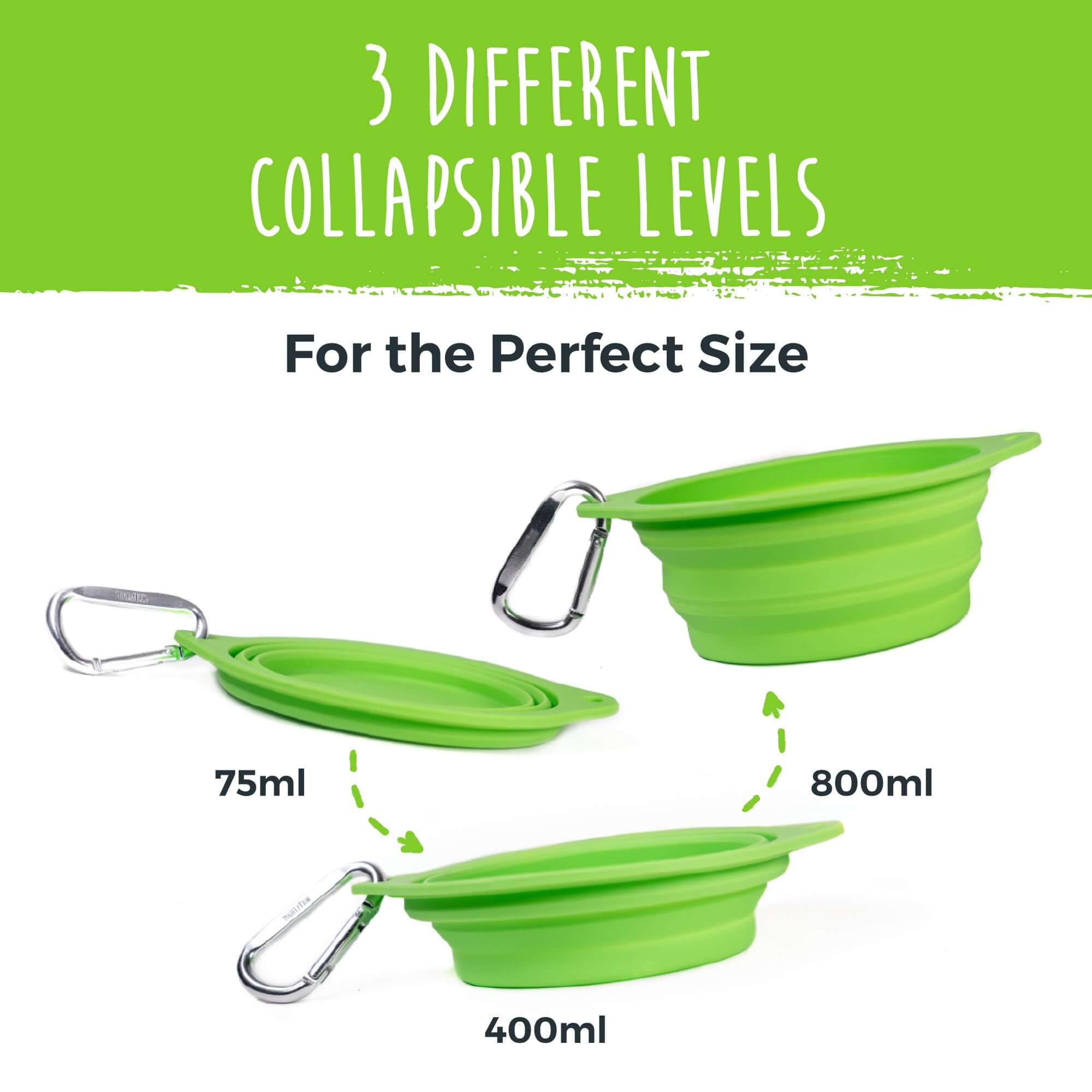 Collapsible Travel Dog Bowl Set