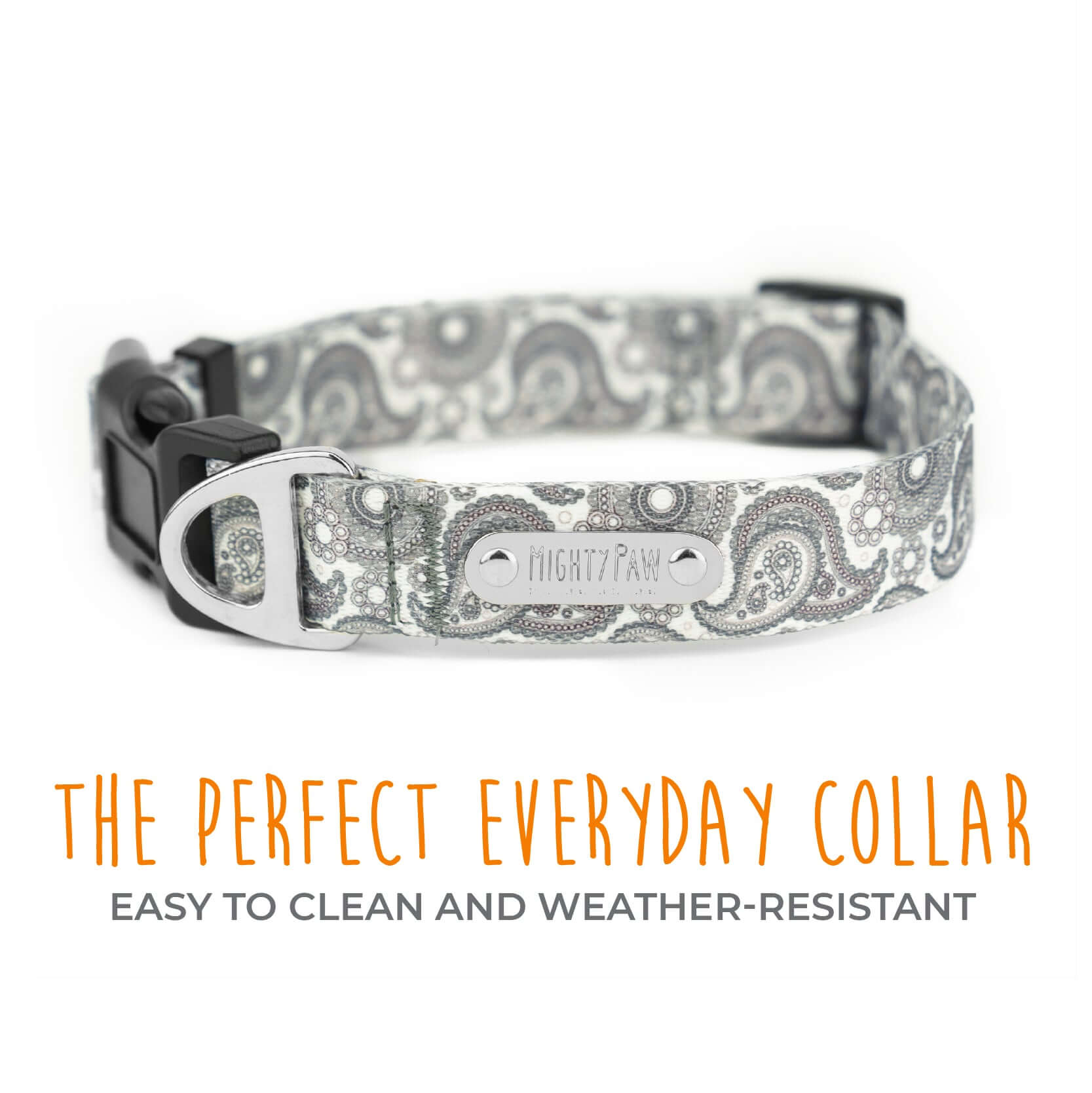 Grey Paisley Designer Collar