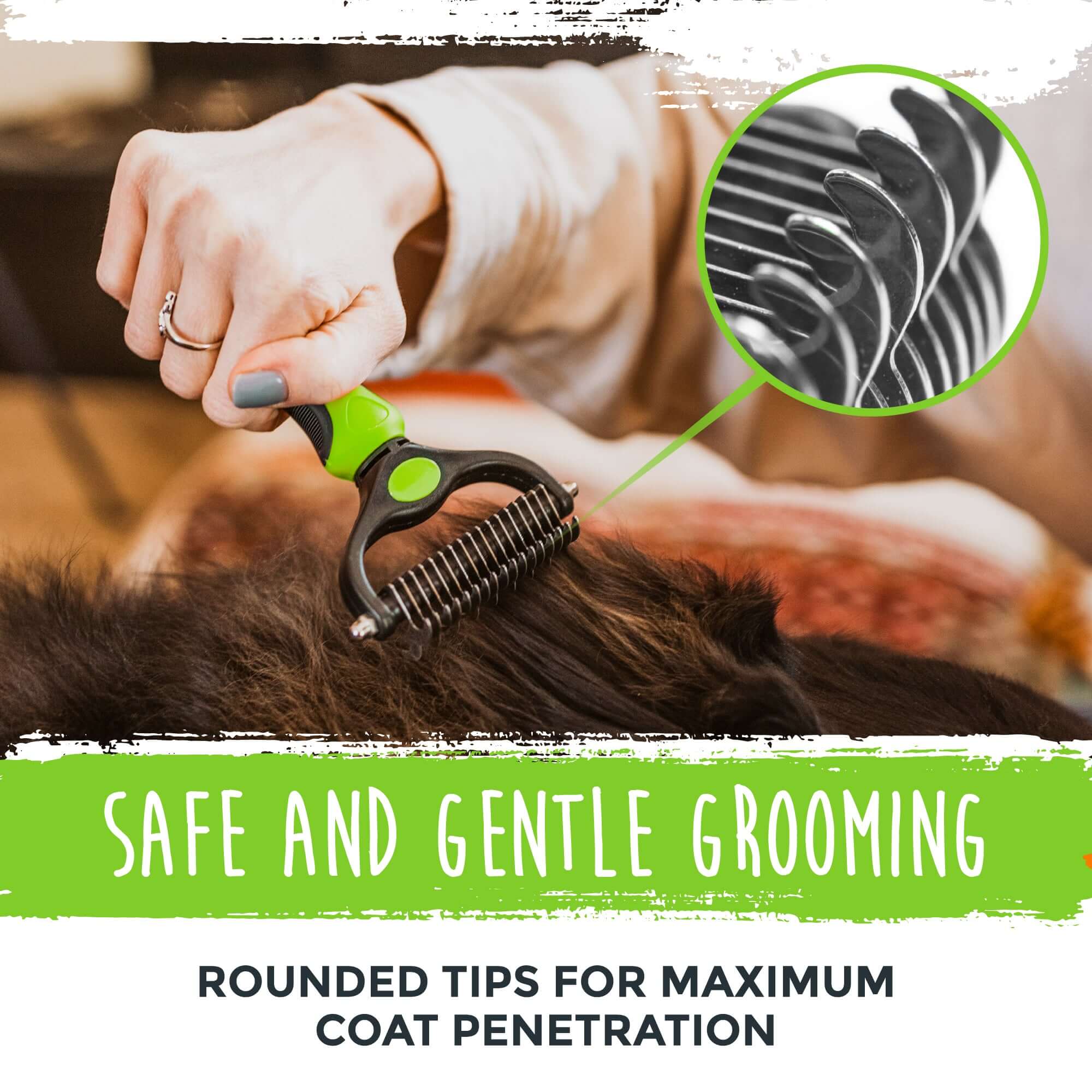 Dual-Sided Grooming Rake