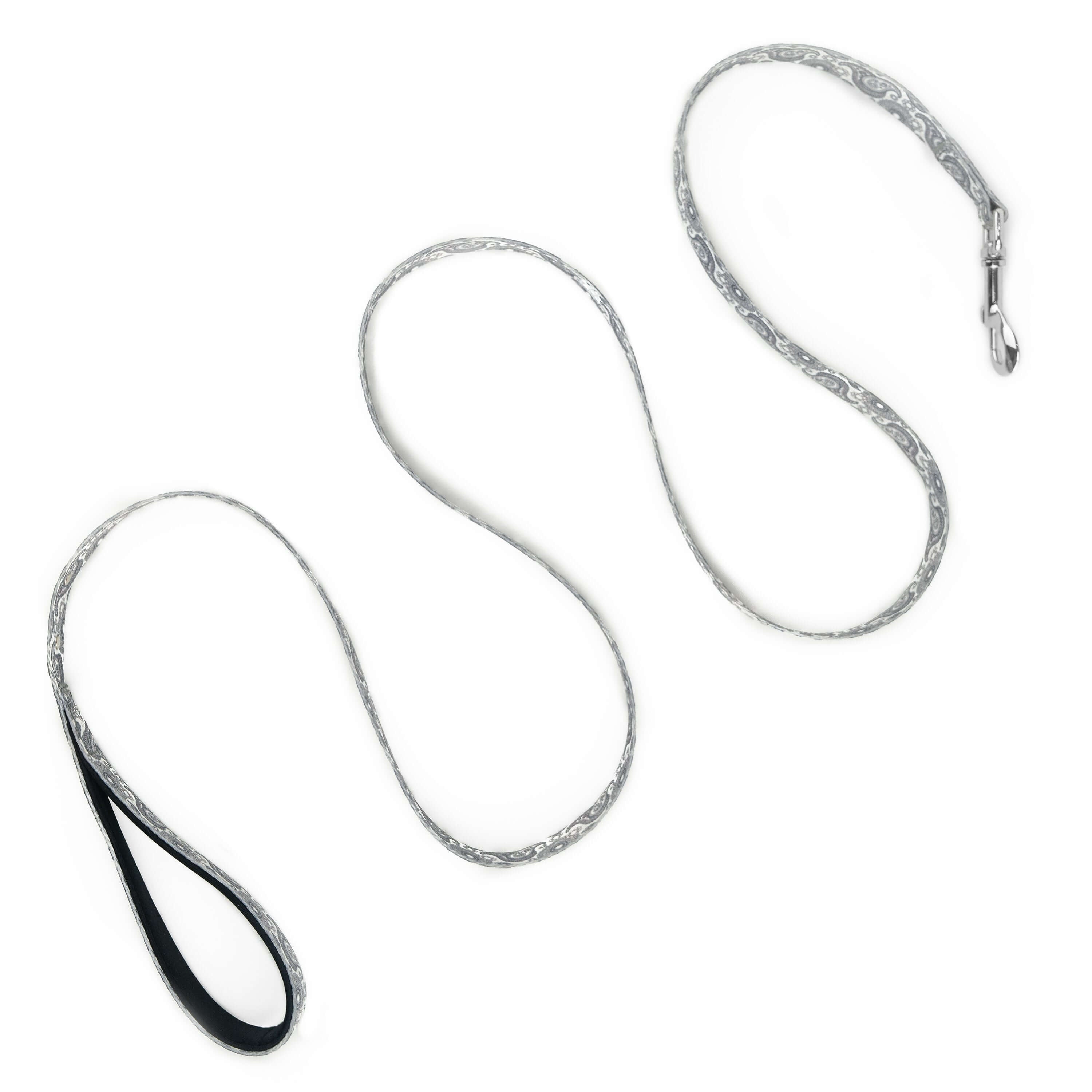 6-Foot Grey Paisley Designer Leash