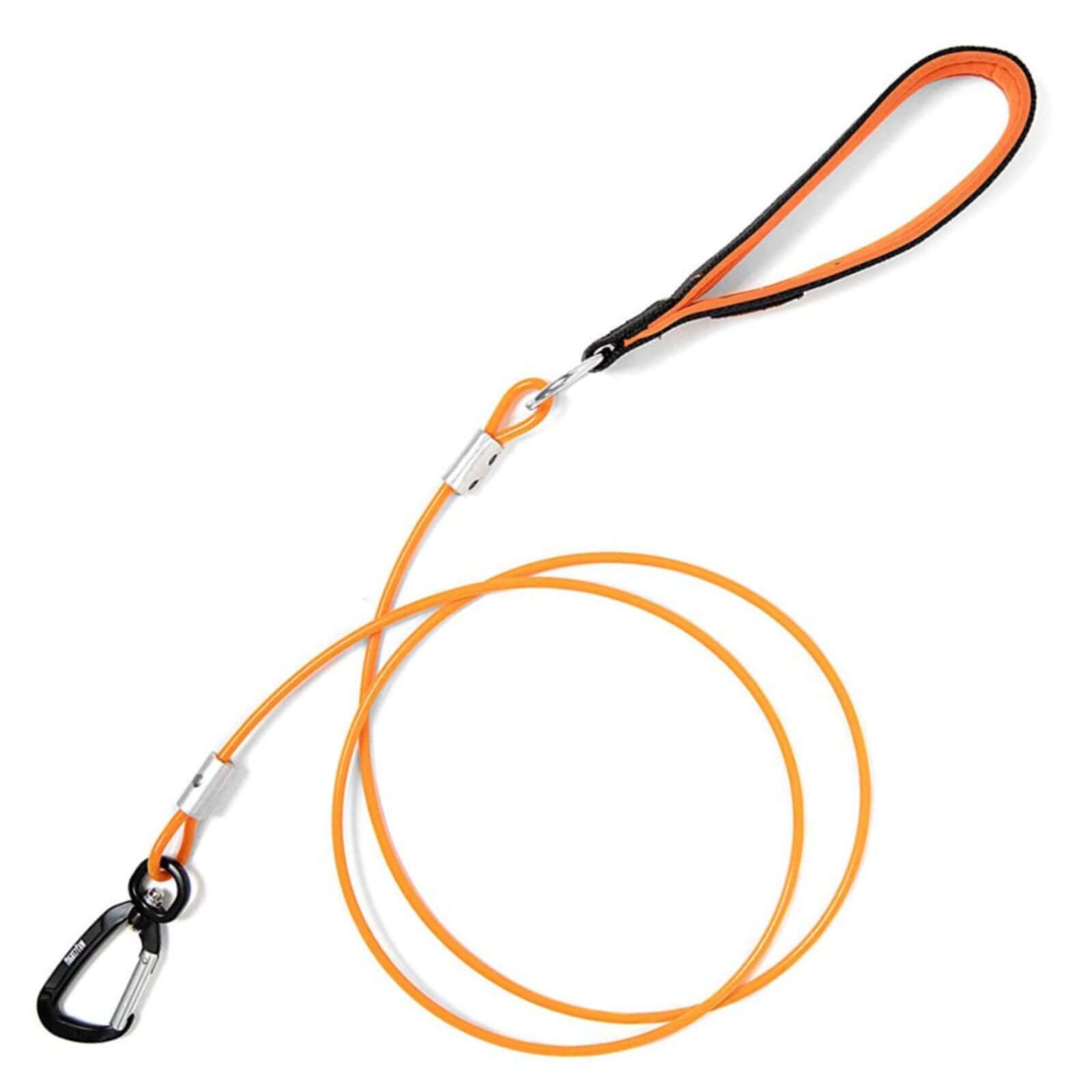 6' Chew Proof Cable Leash - Steel Braided Cable & Padded Handle