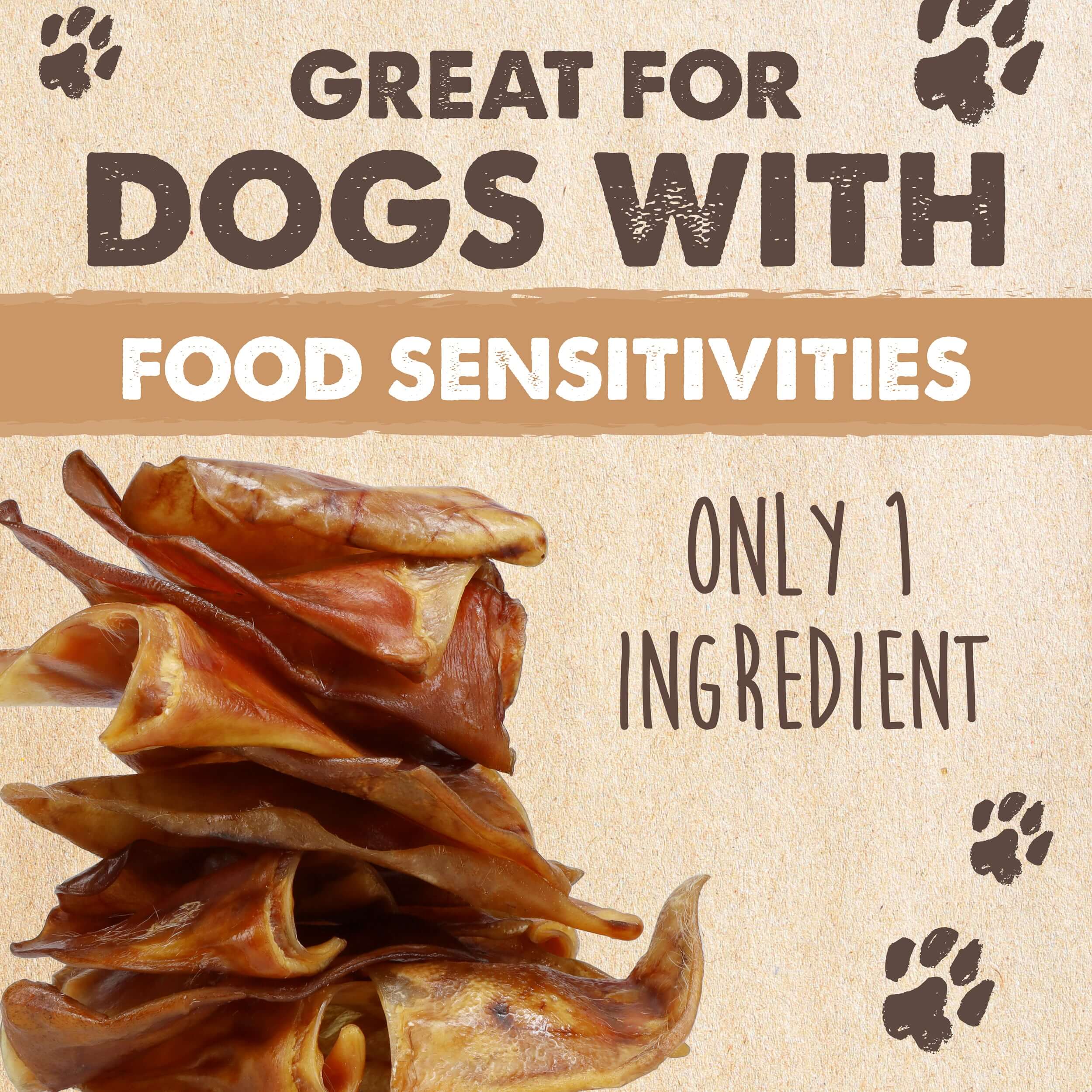Pig Ear Chews for Dogs (12 Pack)