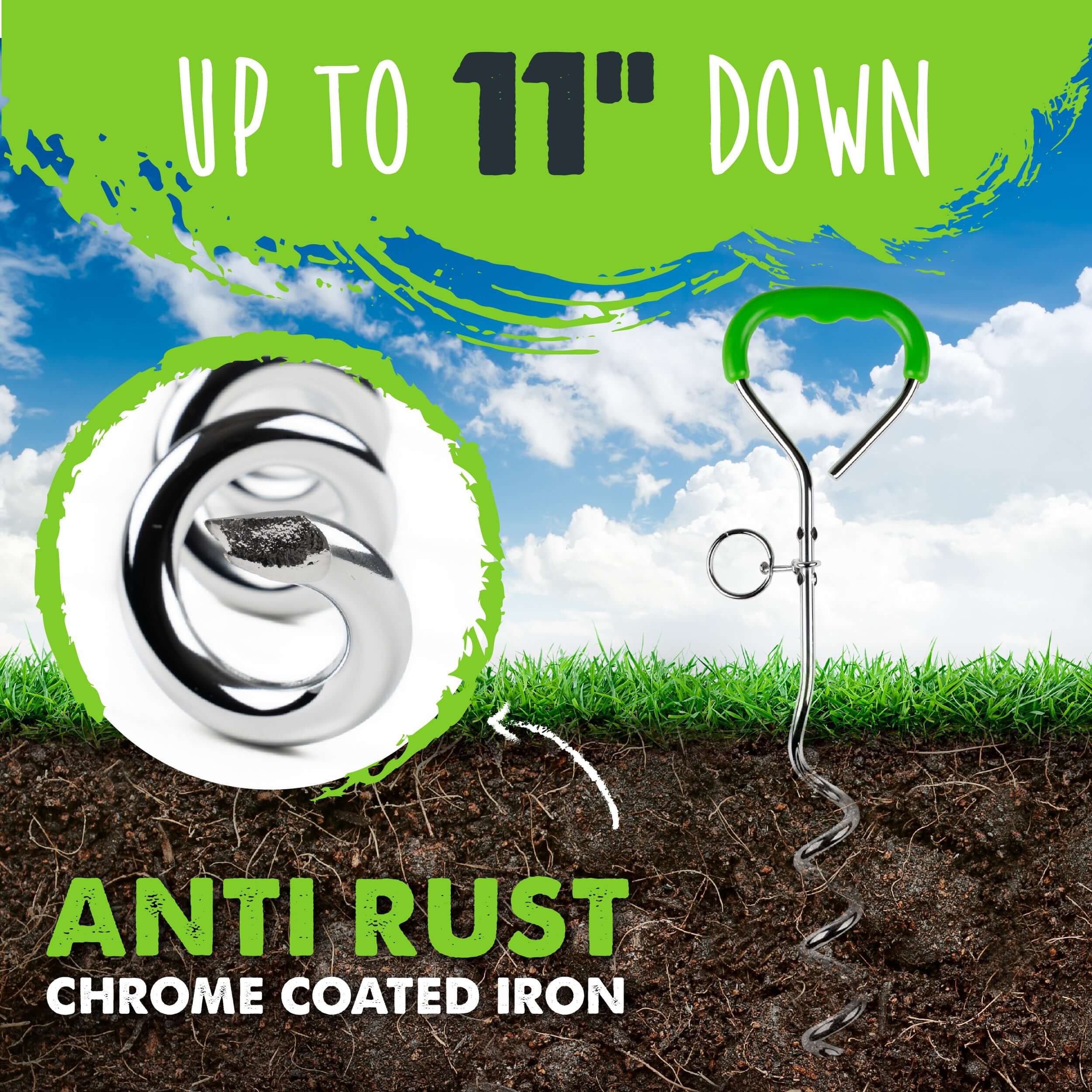 Heavy-Duty Tie Out Stake