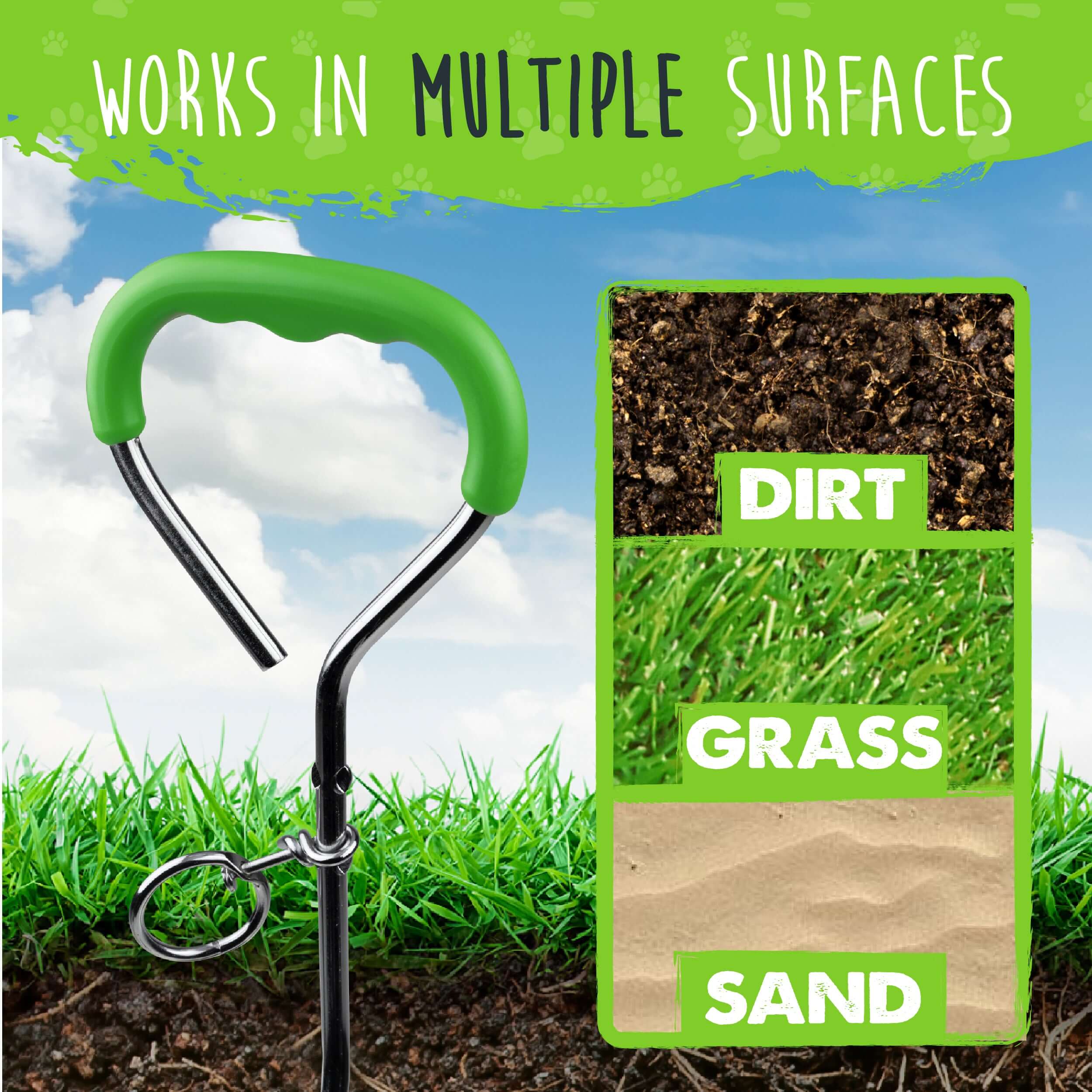 Heavy-Duty Tie Out Stake