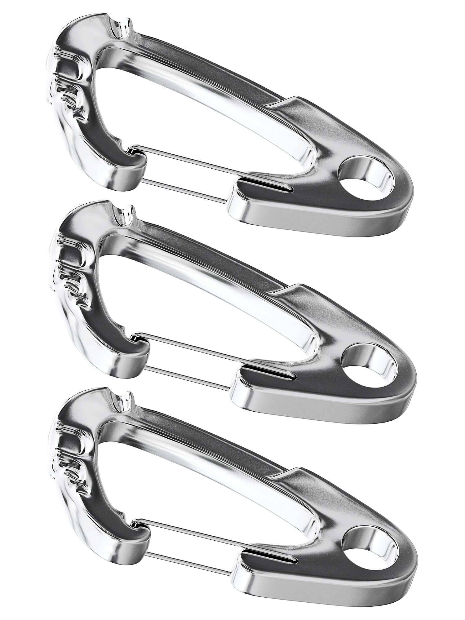 Dog Tag Carabiner Clips (3pk)