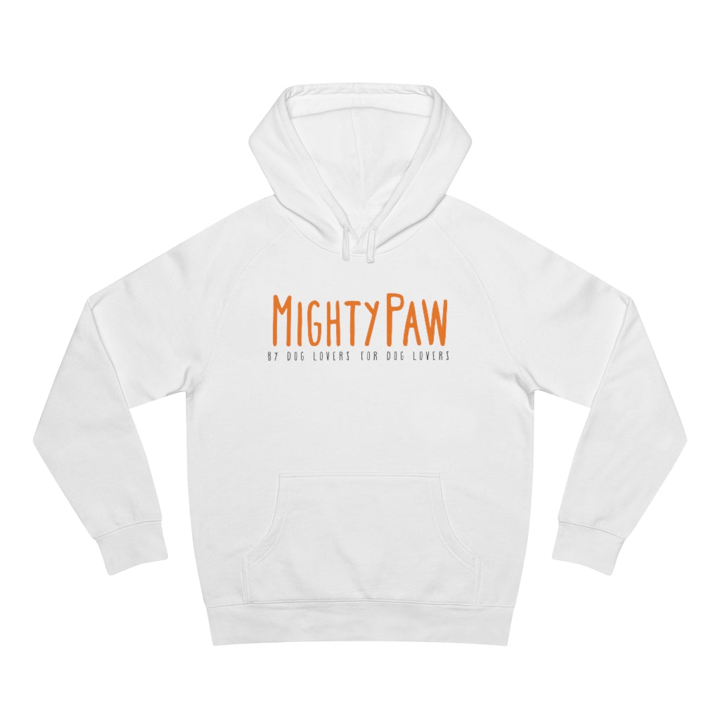 Dog Lover Hoodie: Mighty Paw Hoodie (Unisex, White)