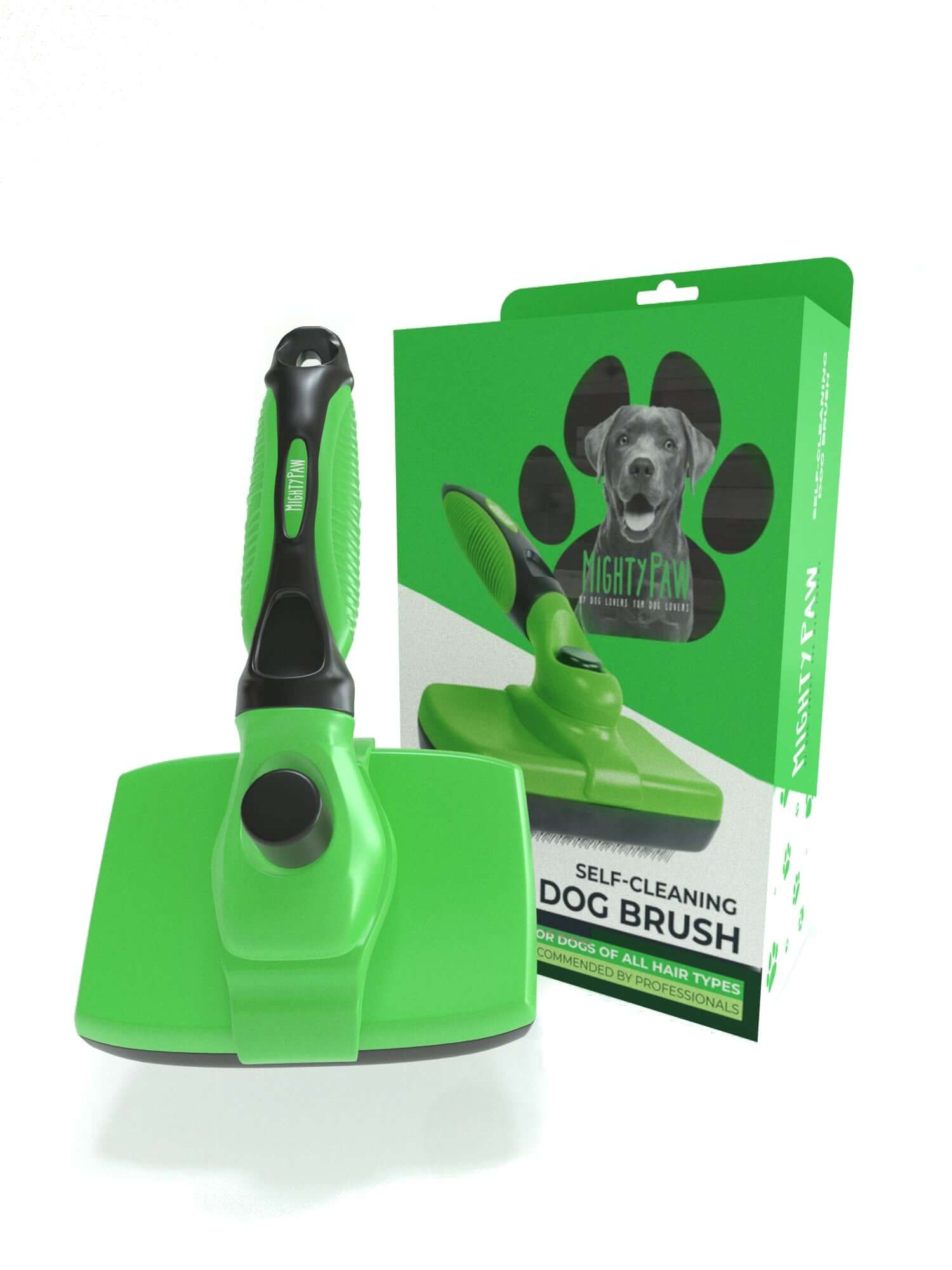 Gentle Grooming Glove and Retractable Brush Set for Dogs