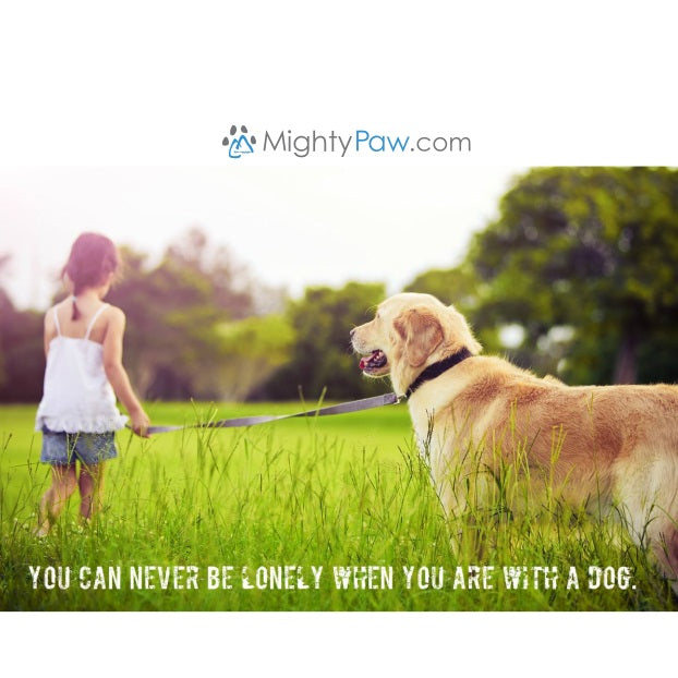 Lonely? Not when you’re with a dog!
