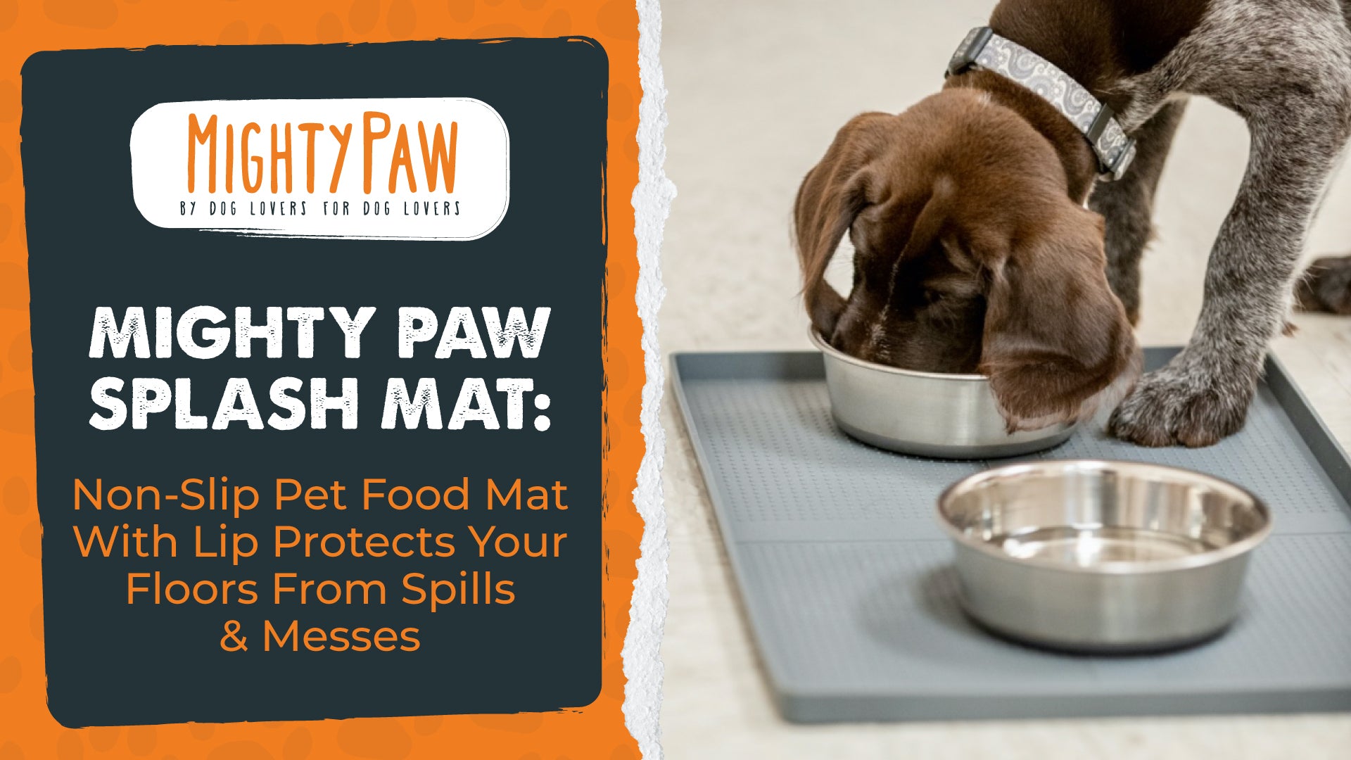 Mighty Paw Splash Mat: Non-Slip Pet Food Mat With Lip Protects Your Floors From Spills & Messes