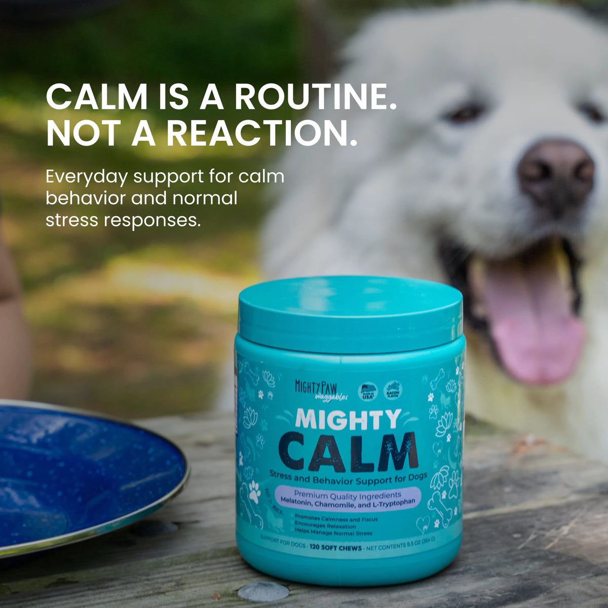 Mighty Calm: Stress and Behavior Supplement for Dogs