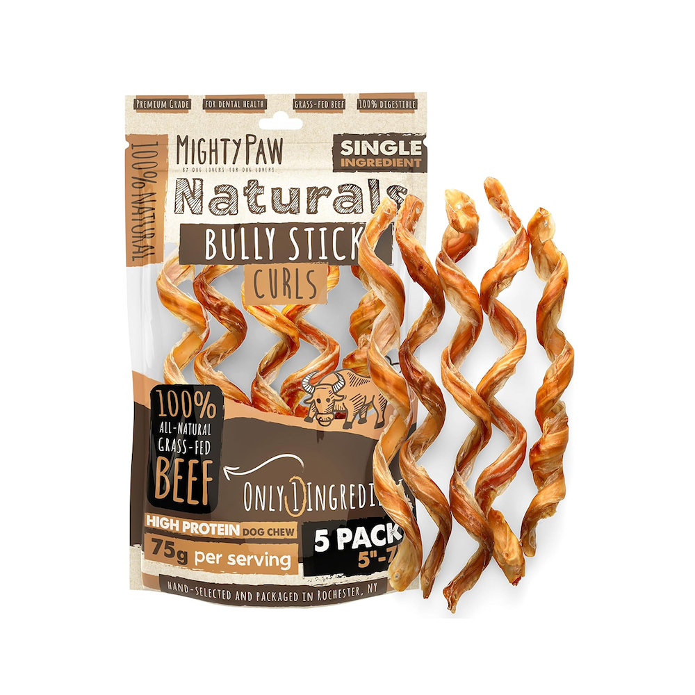 All-Natural Bully Stick Curls
