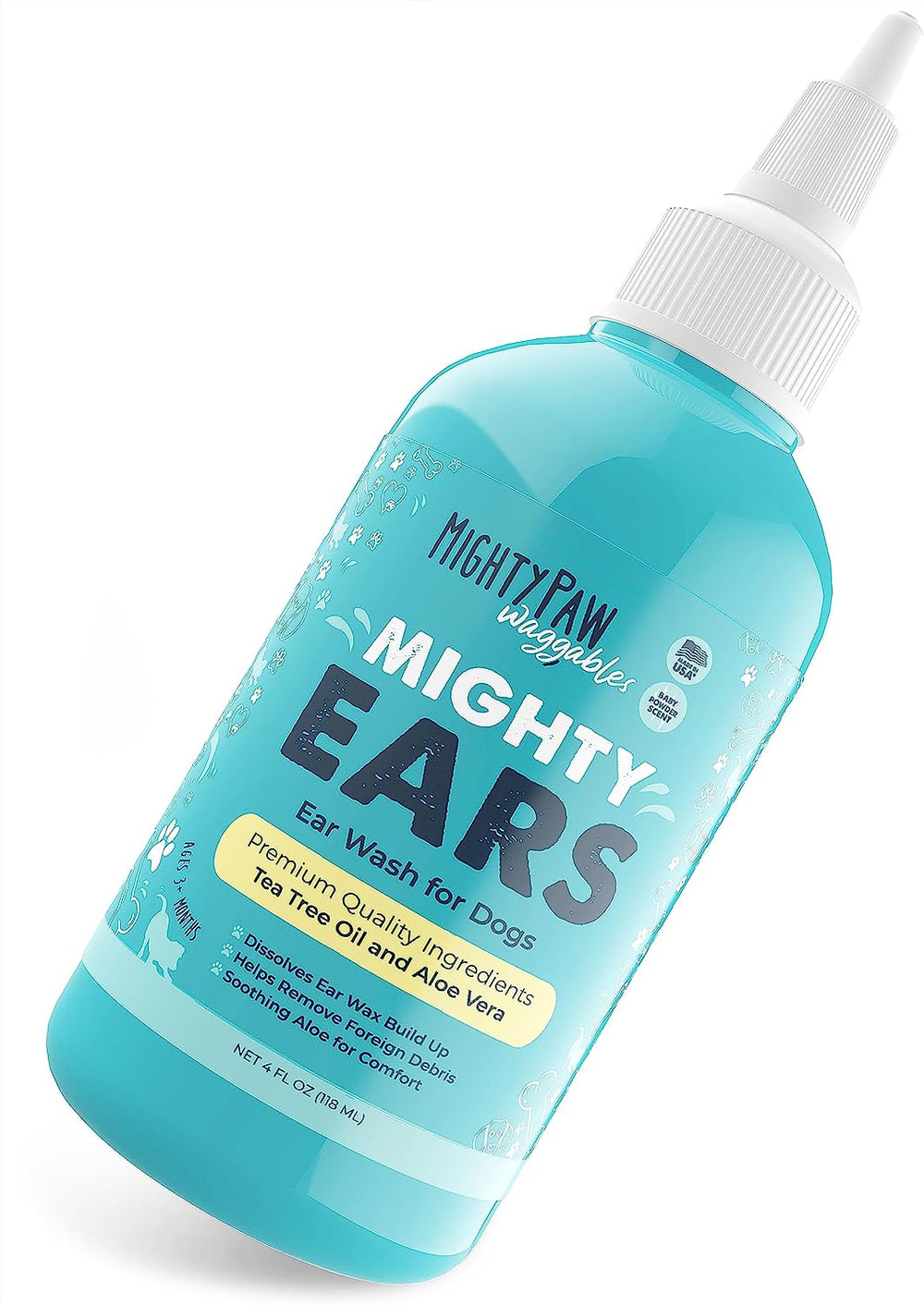 Mighty Ears Ear Wash for Dogs Gentle, Effective, and Soothing