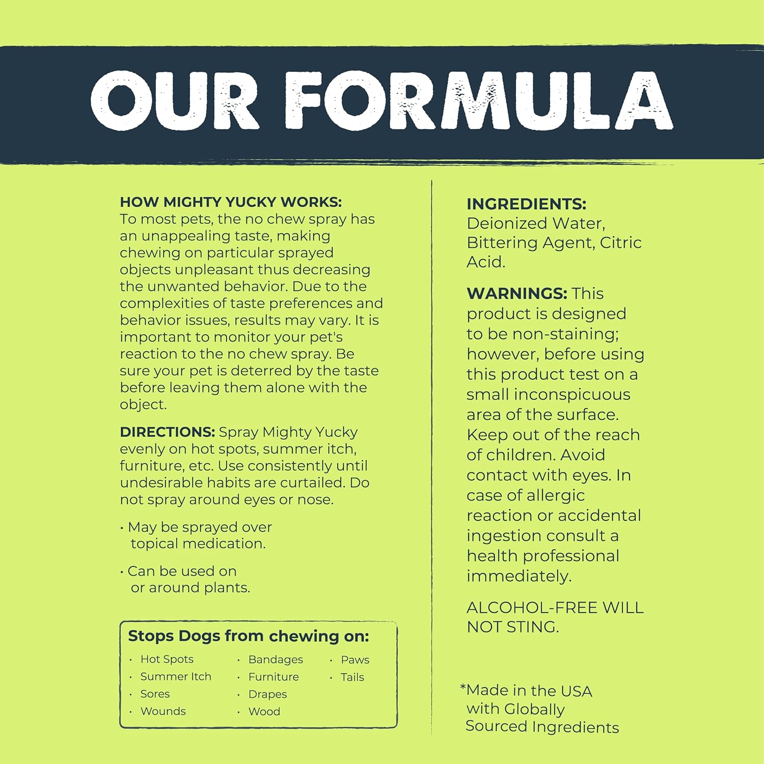 Mighty Yucky: No Chew Spray