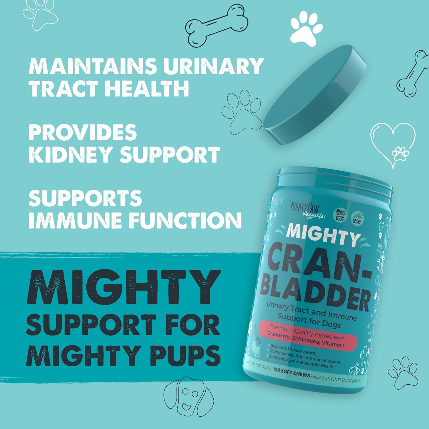 Mighty Cran-Bladder: Urinary Tract & Immune Support Supplement