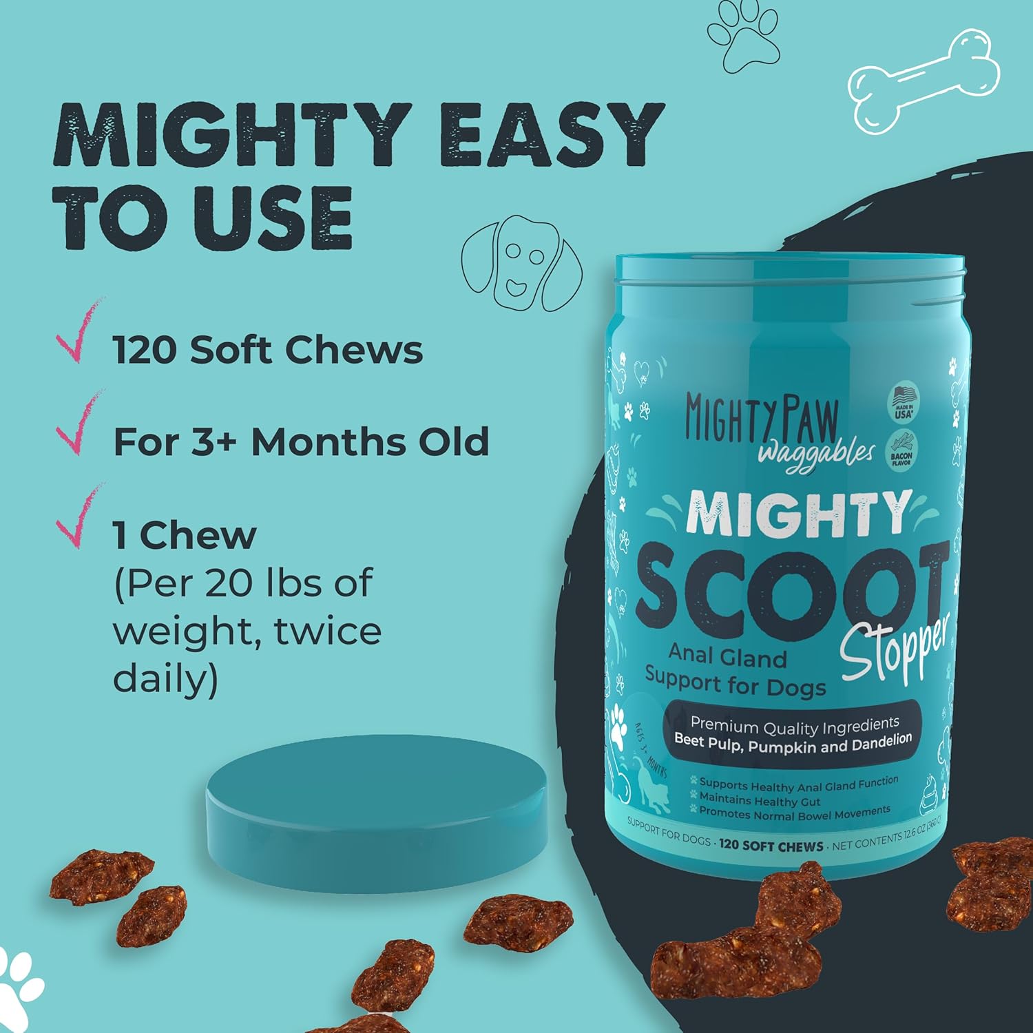 Mighty Scoot Stopper: Anal Gland Support Supplement