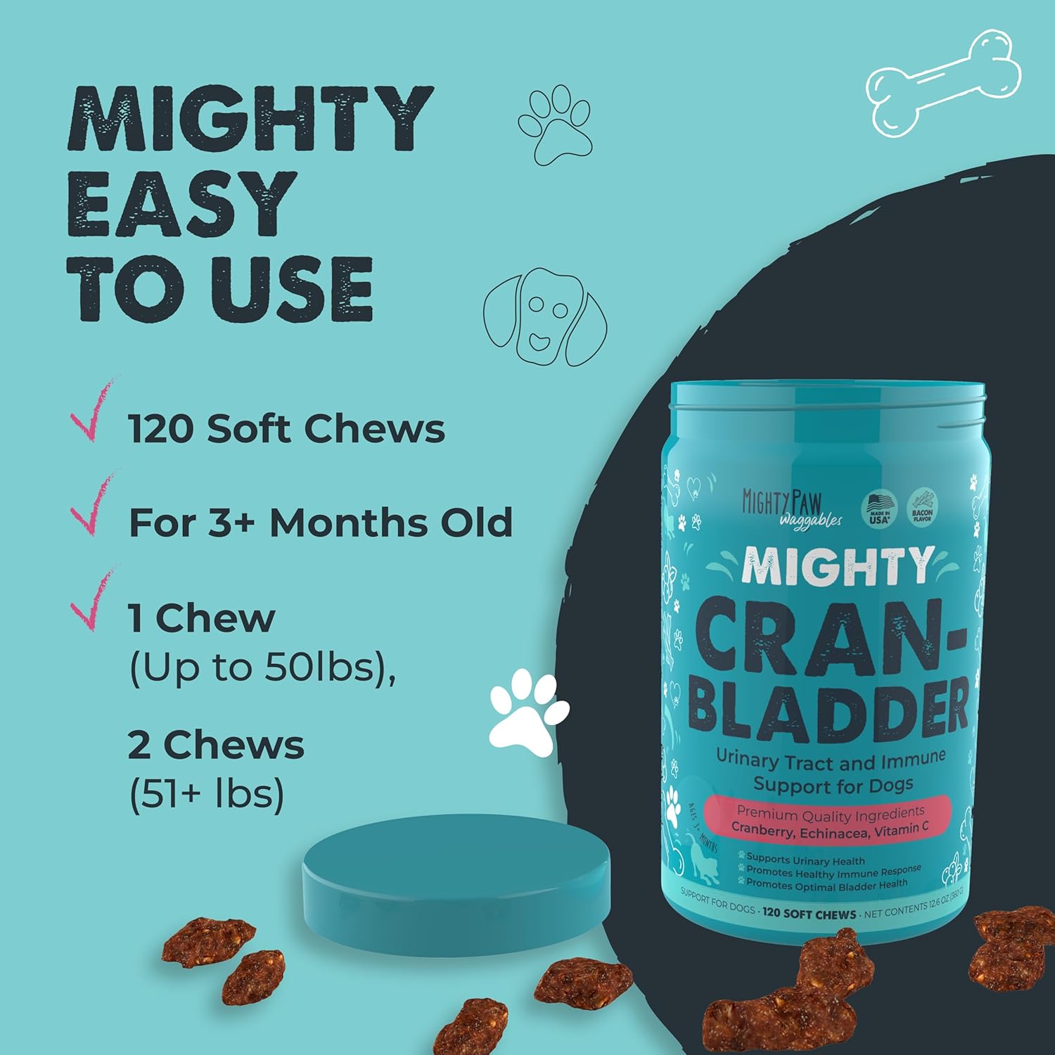 Mighty Cran-Bladder: Urinary Tract & Immune Support Supplement