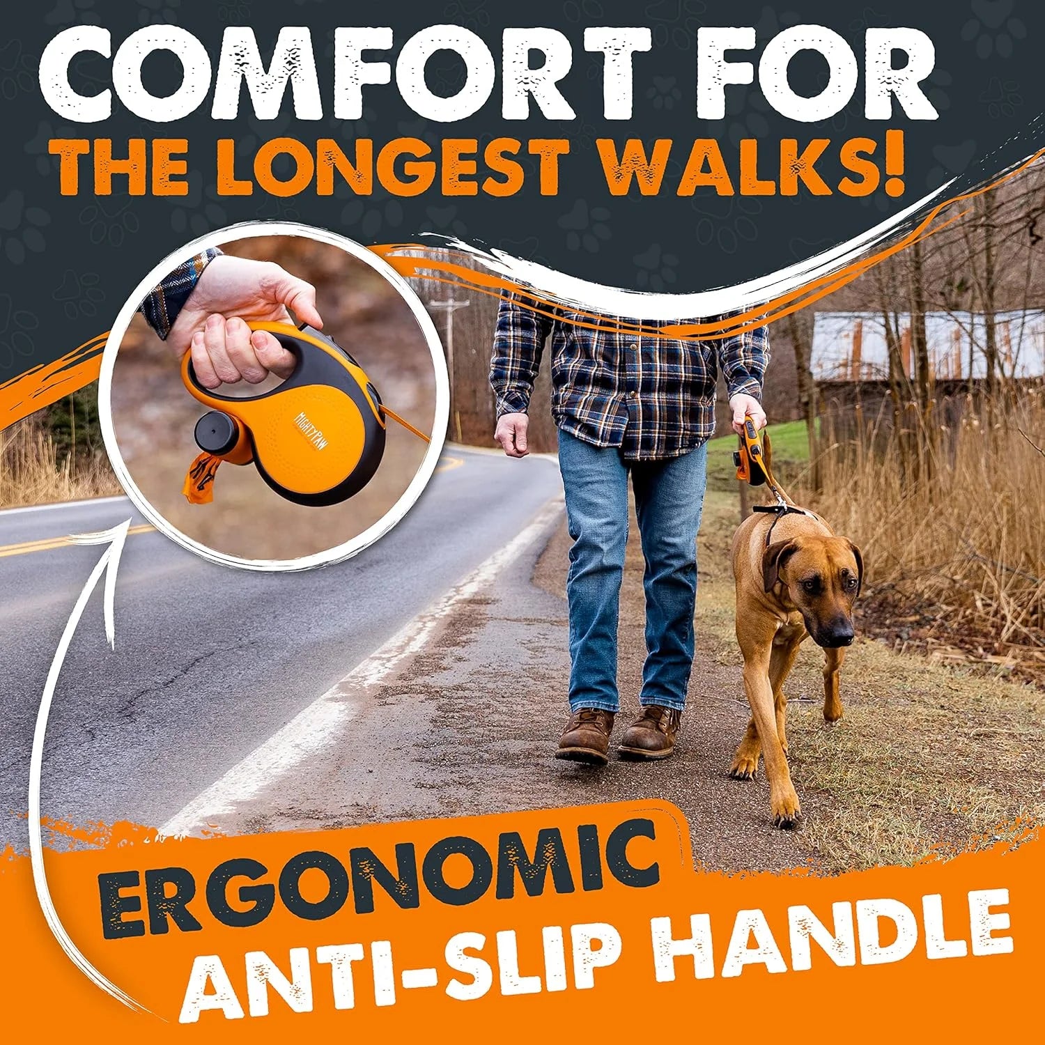 Retractable Leash 3.0 with Poop Bag Holder