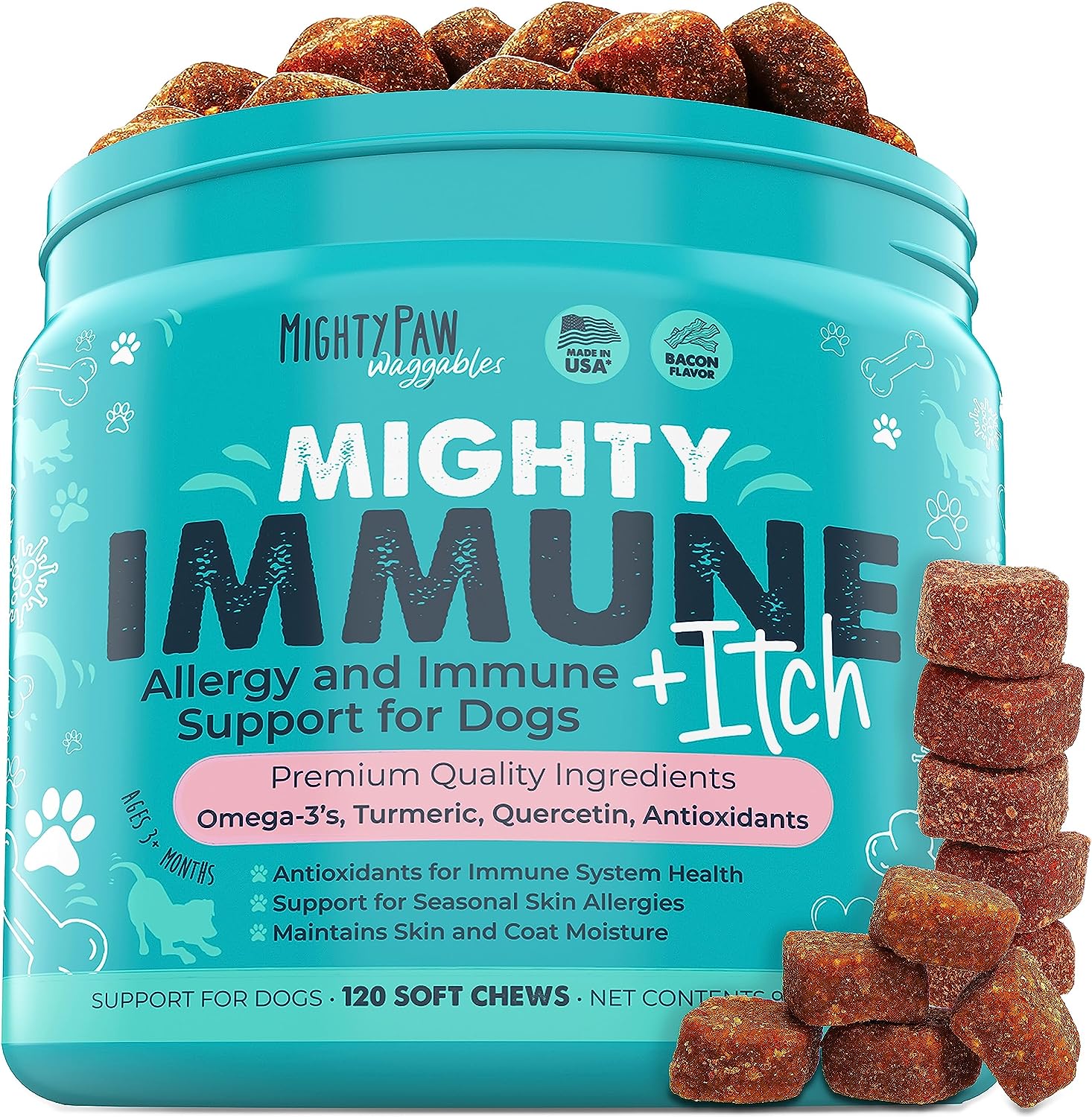 Mighty Immune + Itch Chews for Dogs | Allergy and Immune Support