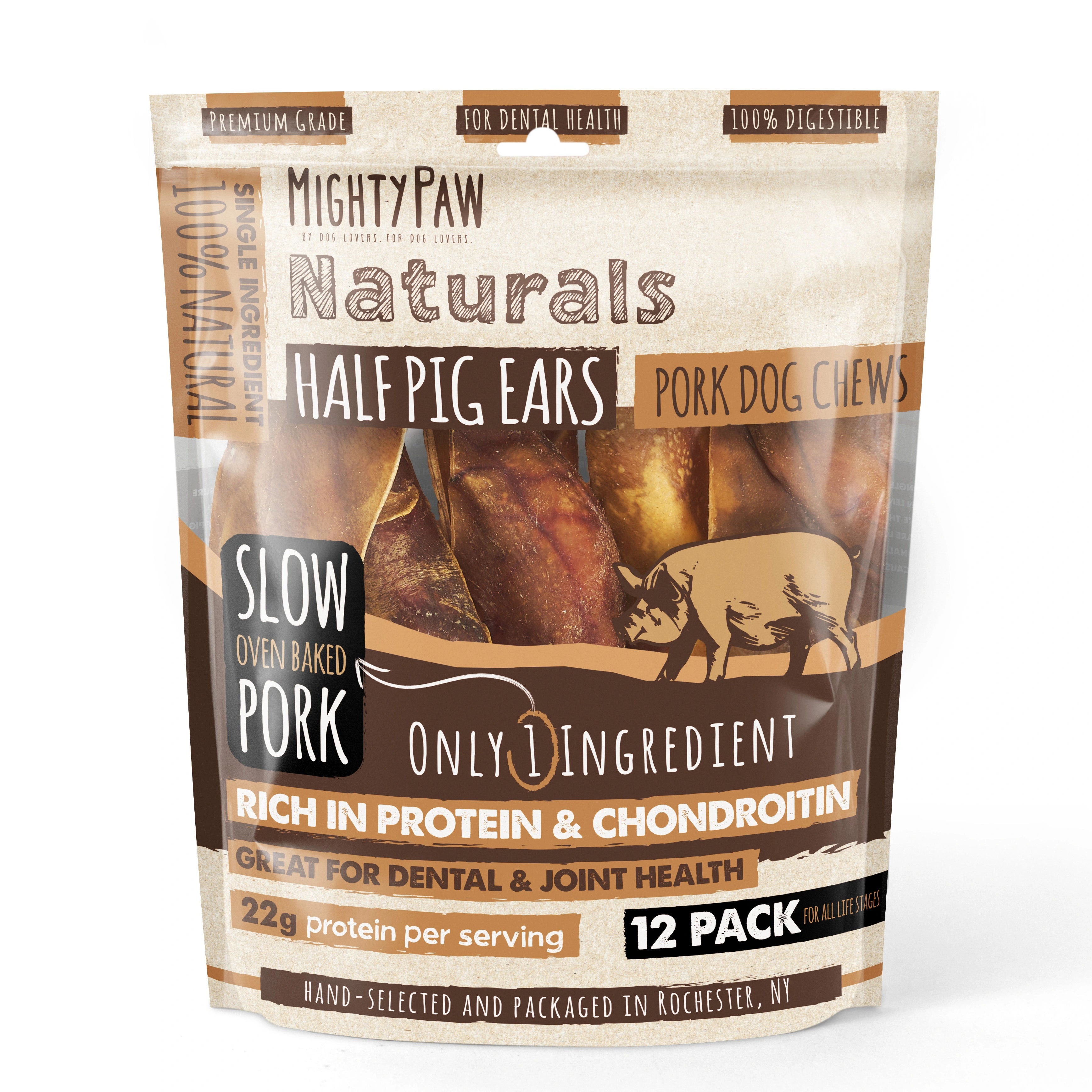 All-Natural Pig Ear Chews