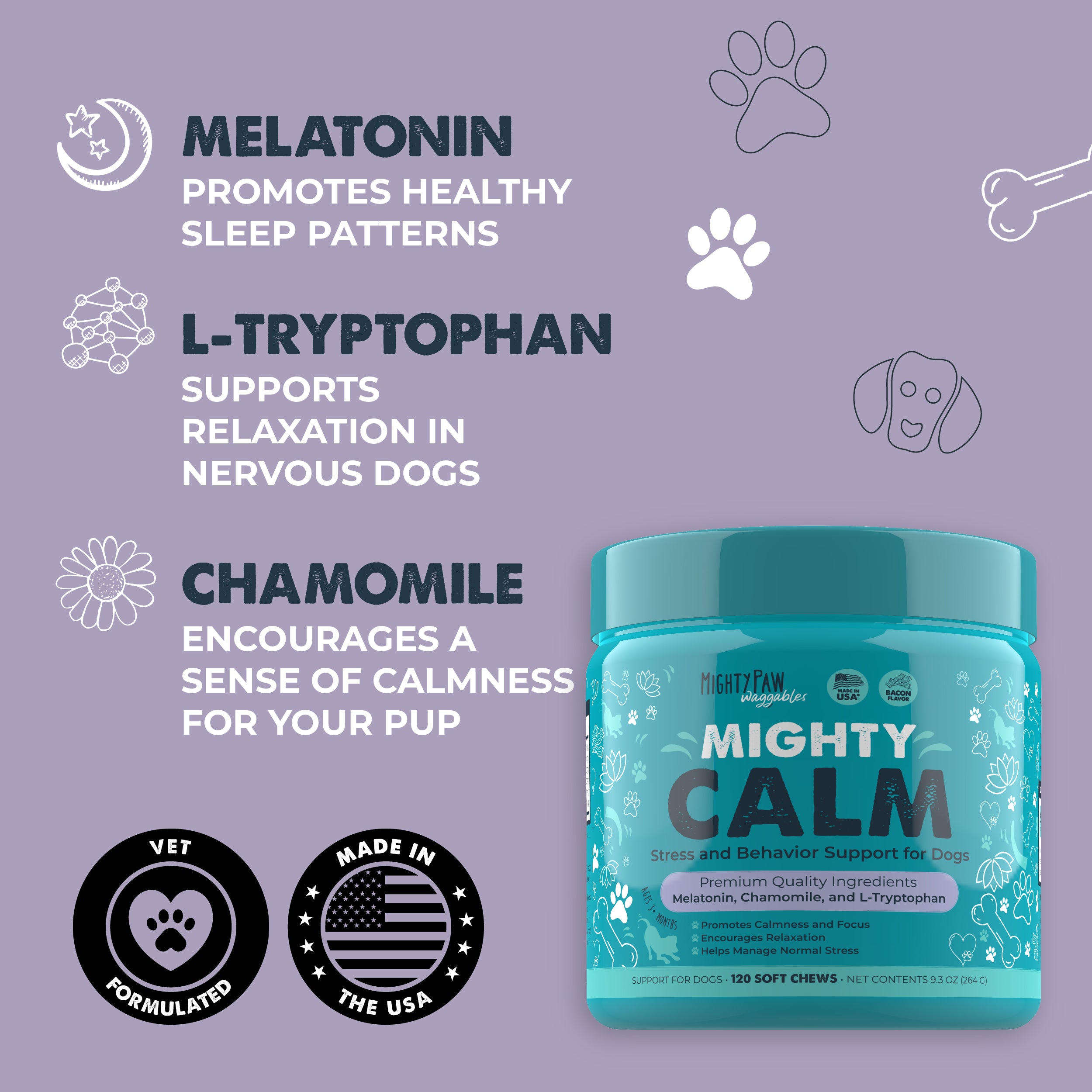 Mighty Calm Chews for Dogs | Calming and Behavior Support