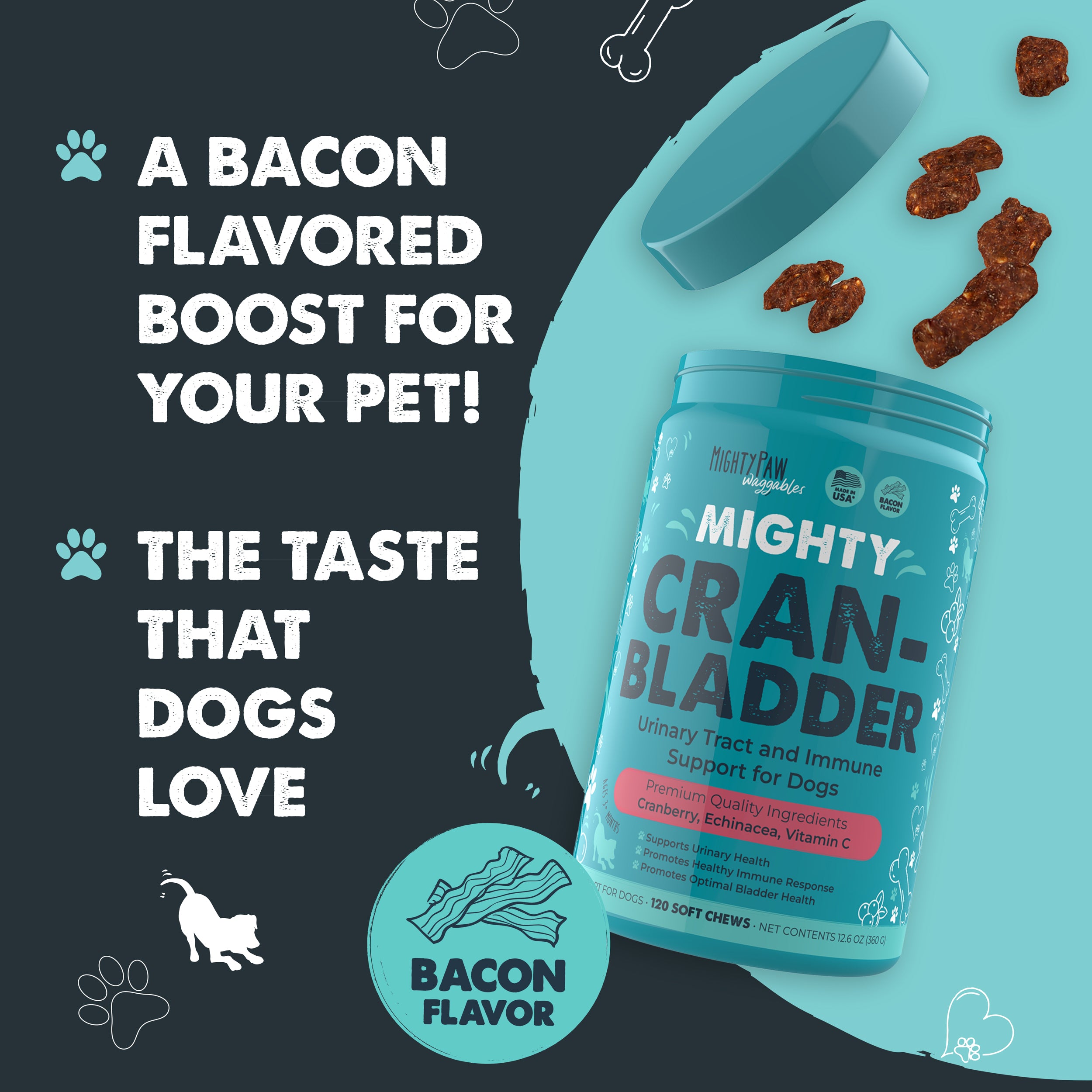 Mighty Cran-Bladder Chews for Dogs