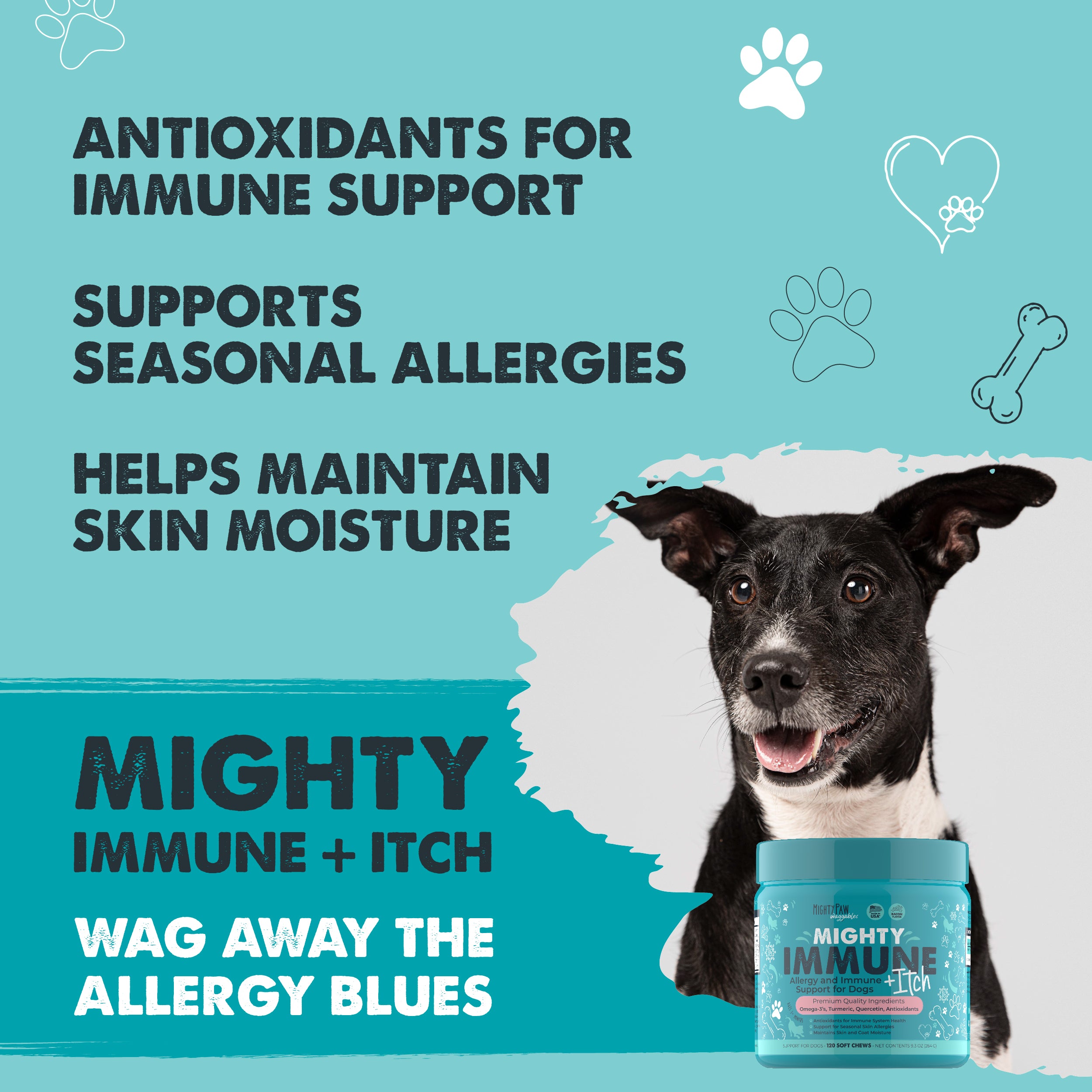 Mighty Immune + Itch Chews for Dogs | Allergy and Immune Support